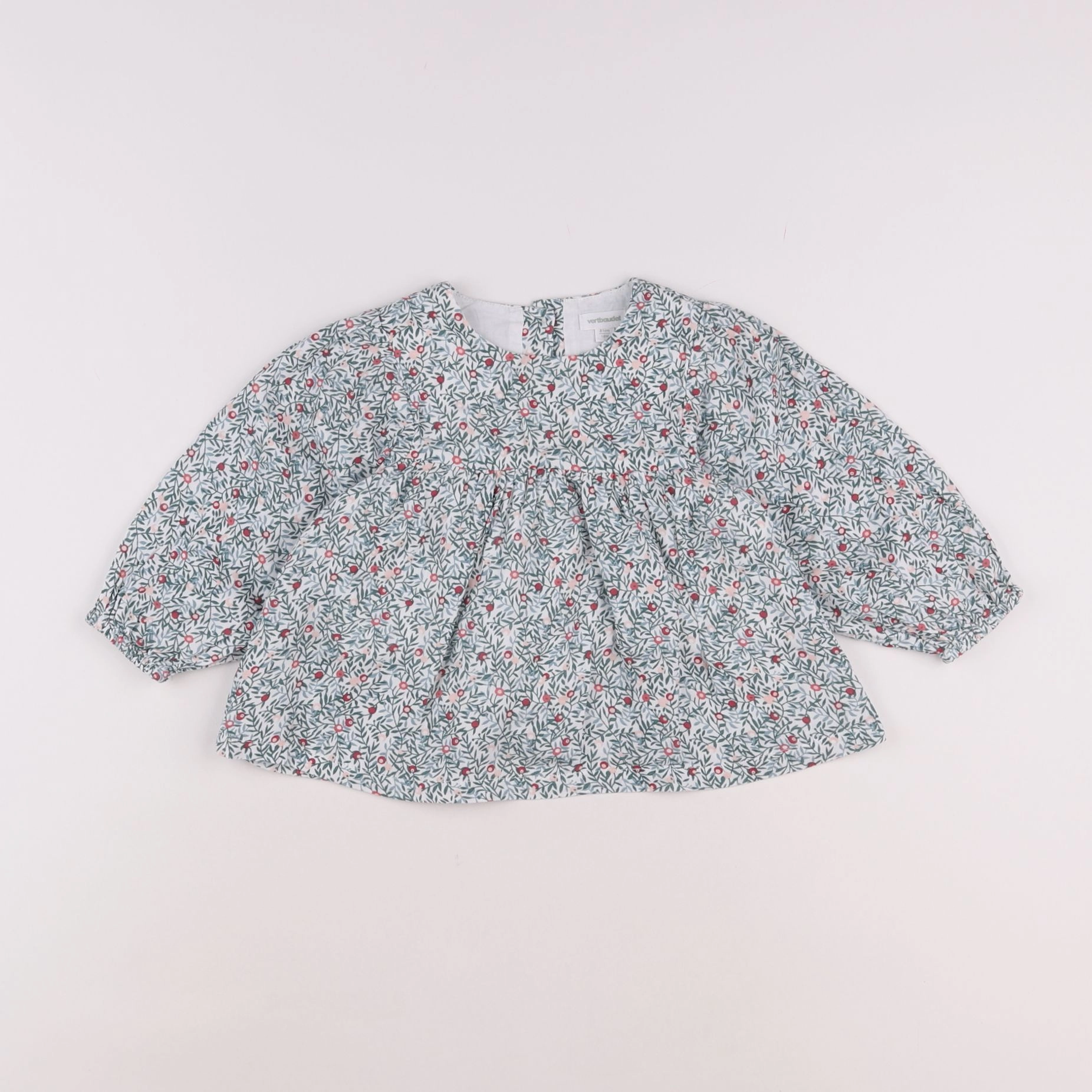 Vertbaudet - blouse vert - 18 mois