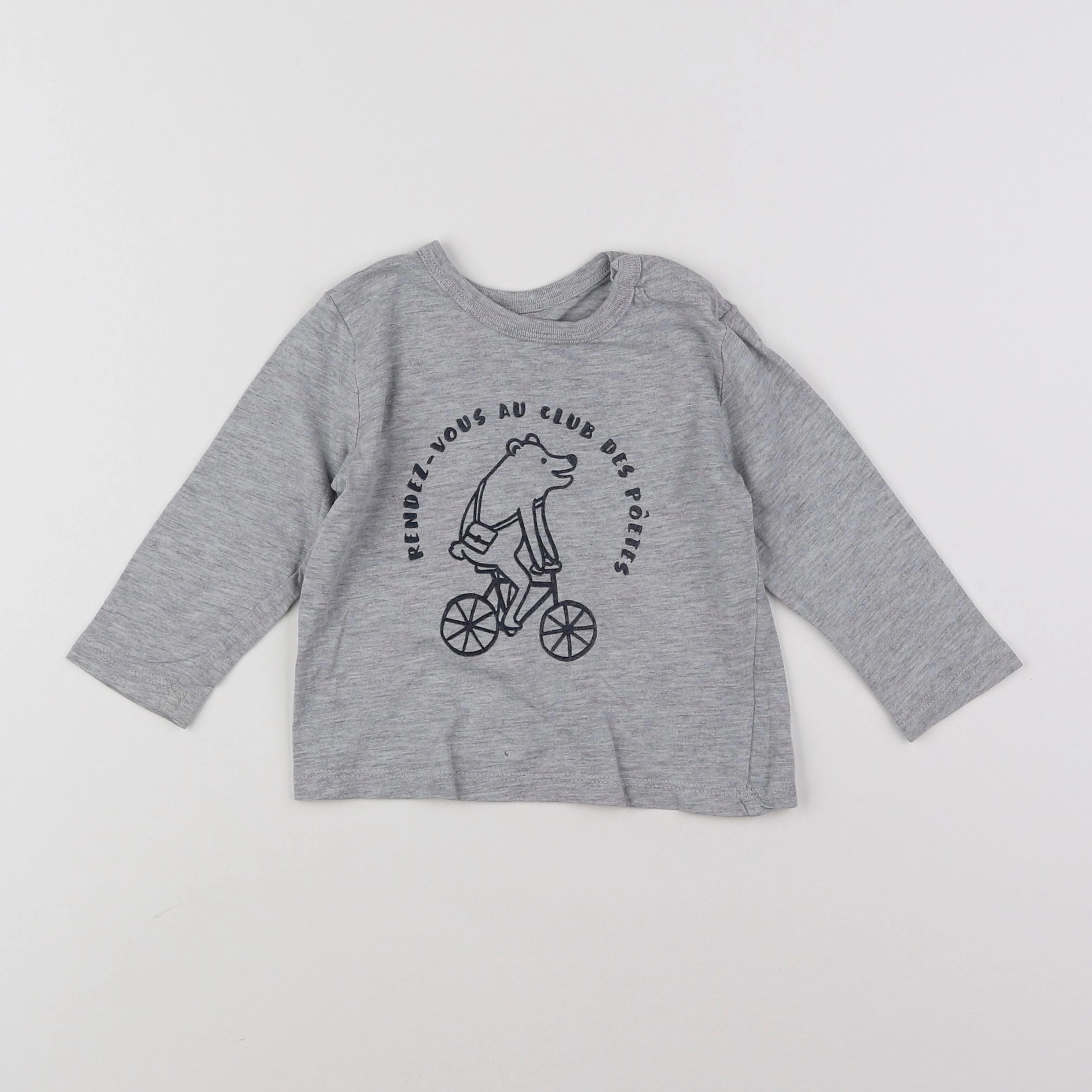Boutchou - tee-shirt gris - 12 mois