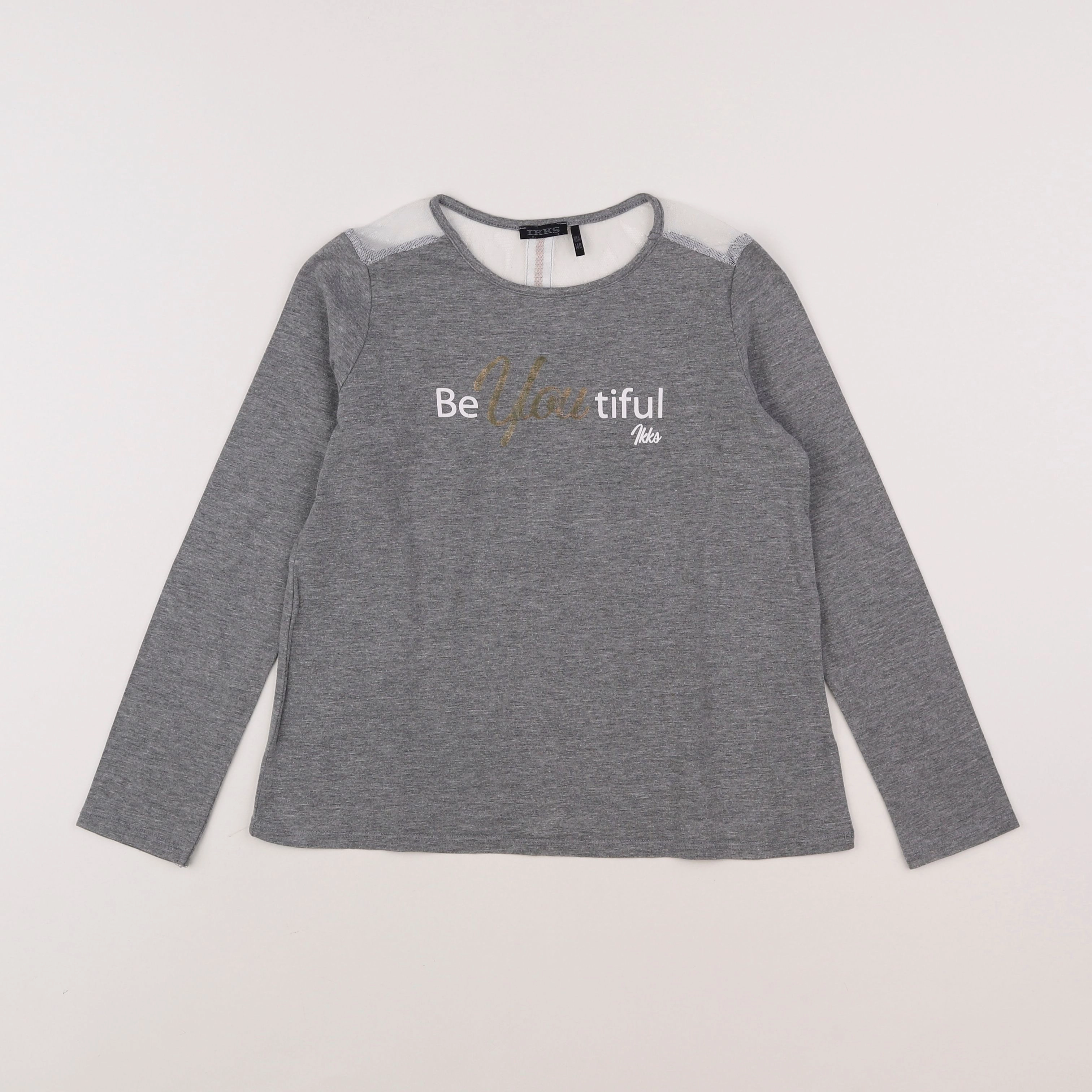 IKKS - tee-shirt gris - 10 ans