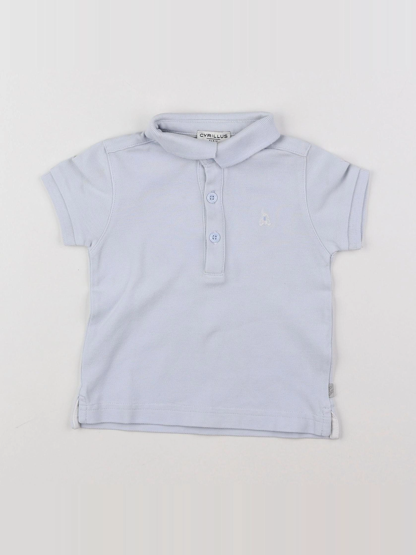 Cyrillus - polo bleu - 12 mois
