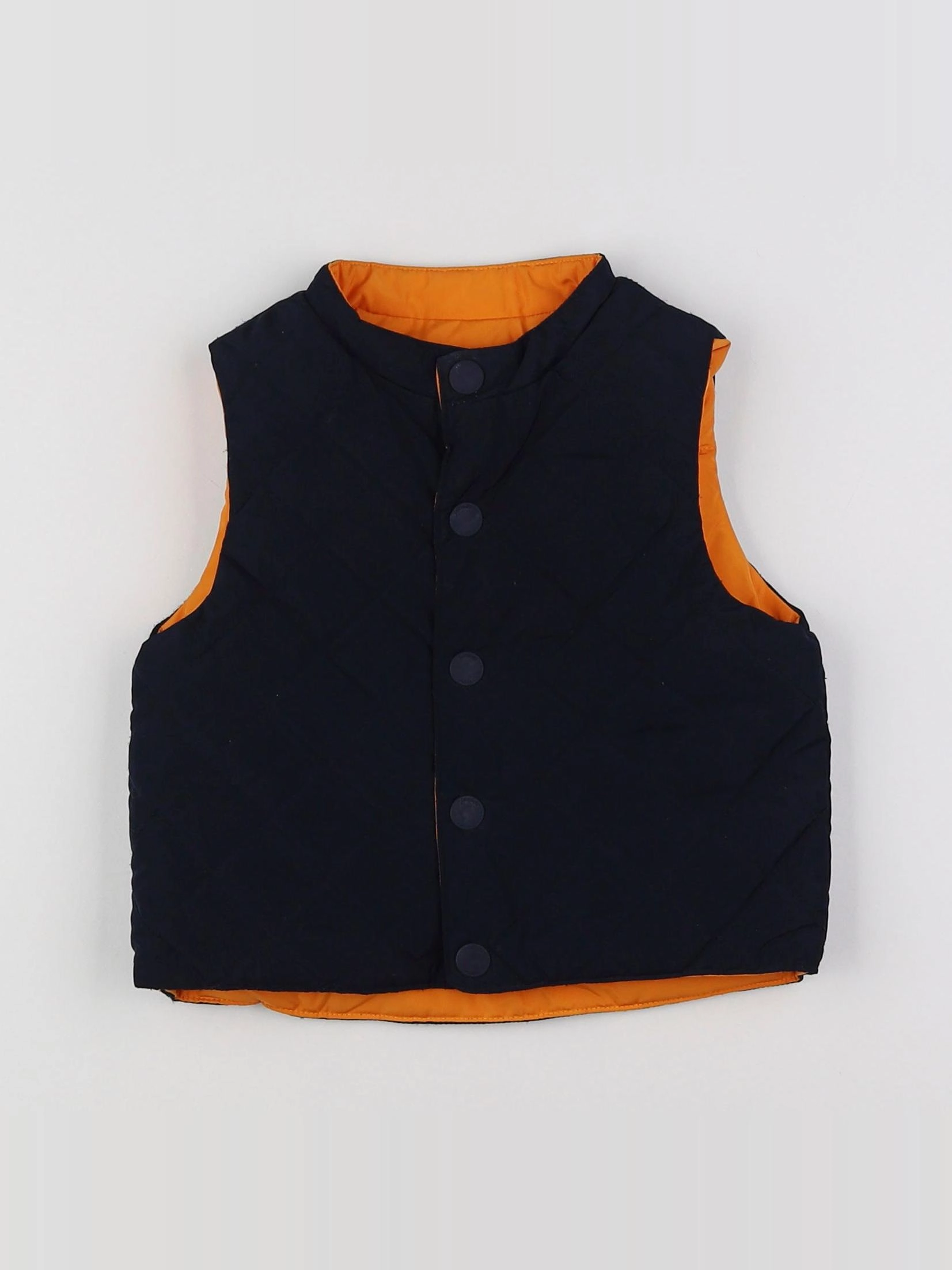 Jacadi - doudoune réversible bleu, orange - 12 mois