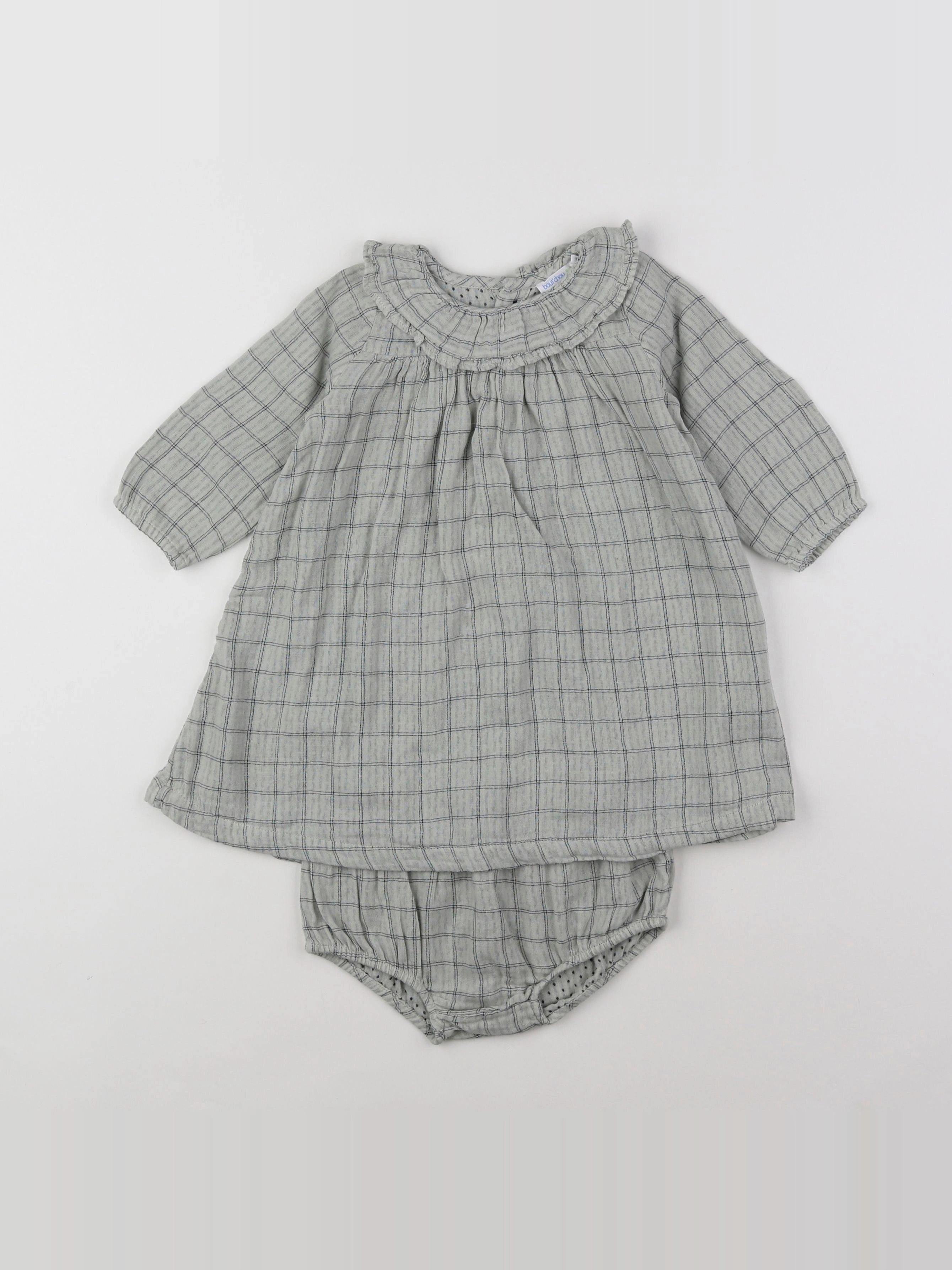 Boutchou - robe vert - 12 mois