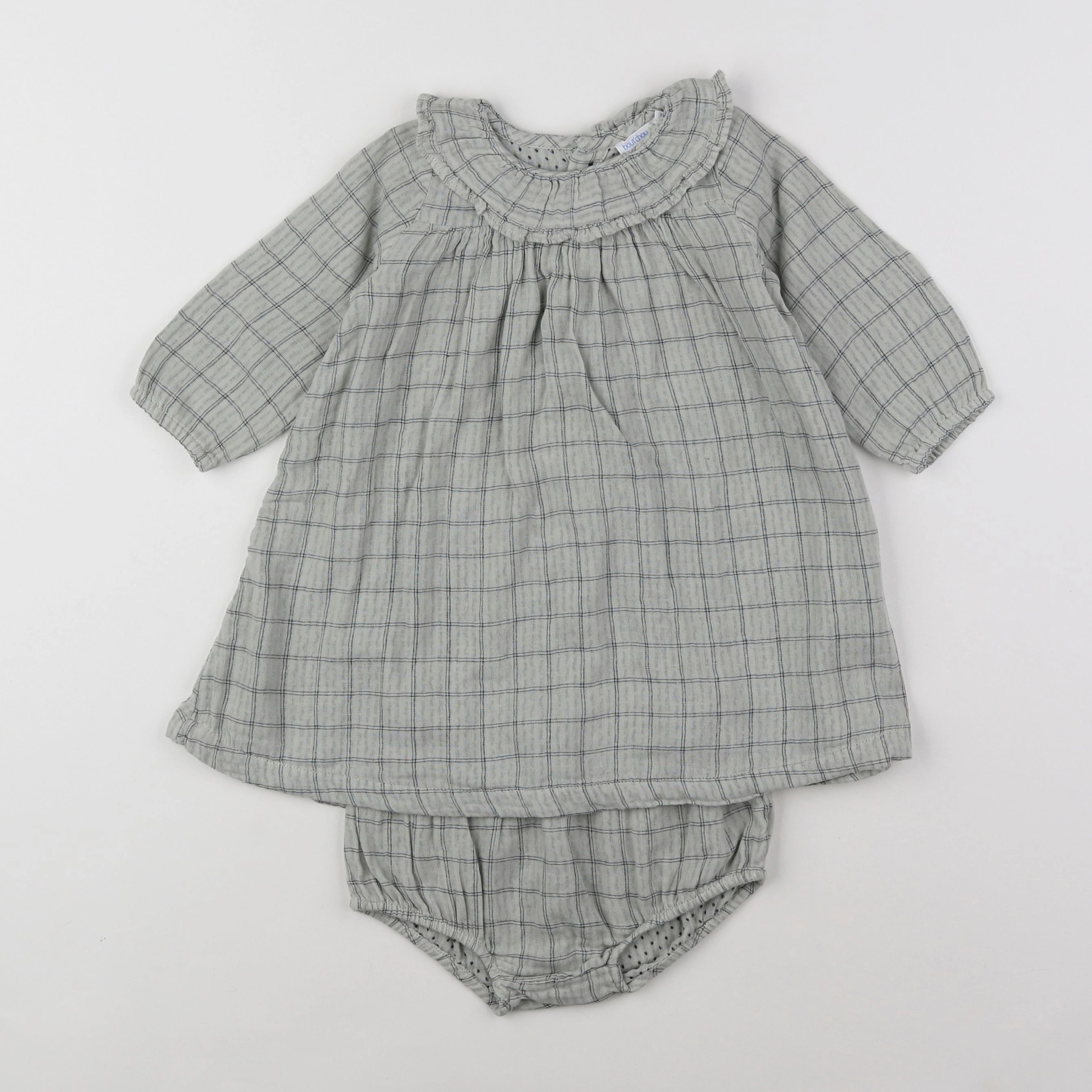 Boutchou - robe vert - 12 mois