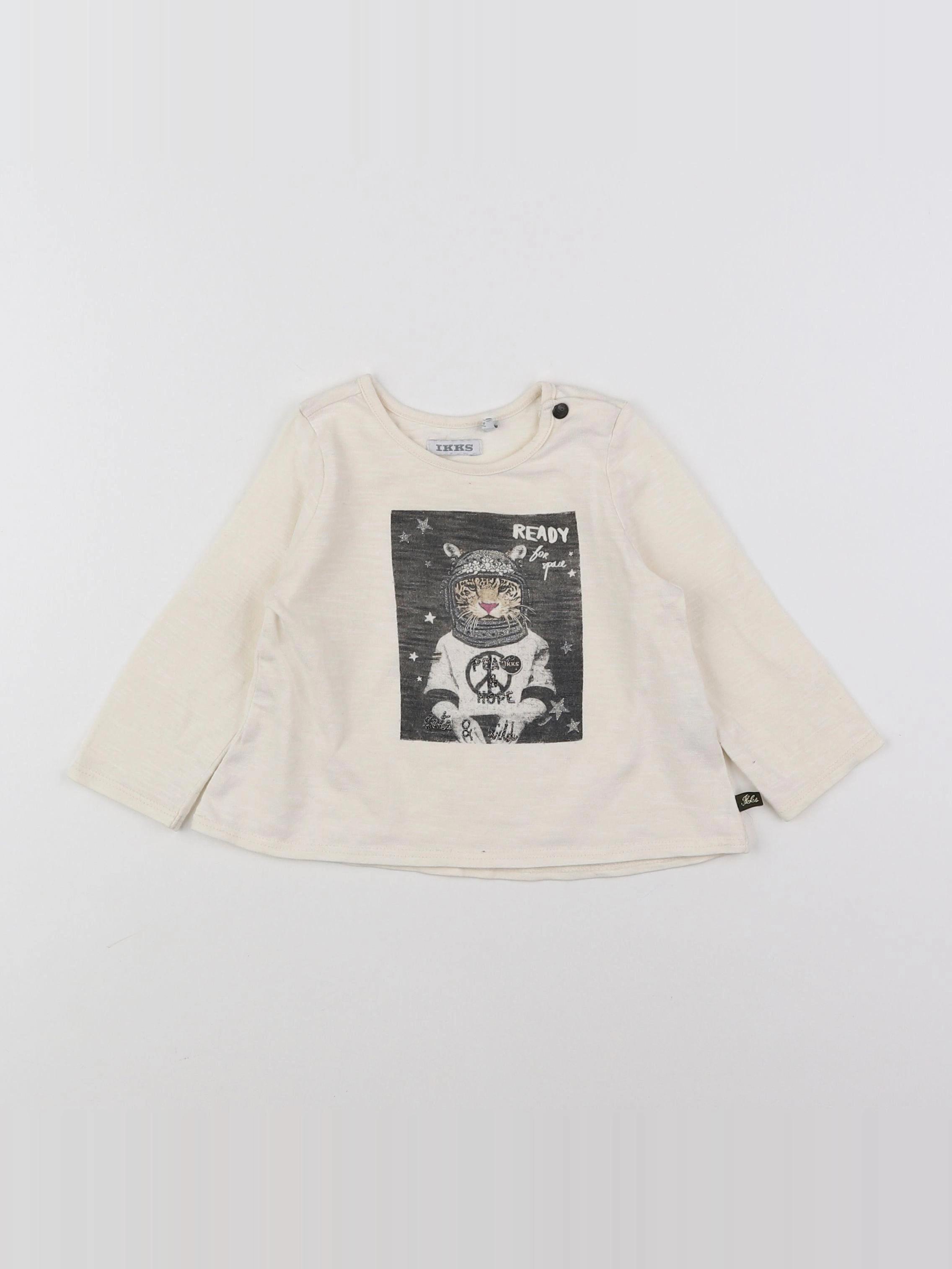 IKKS - tee-shirt beige - 12 mois