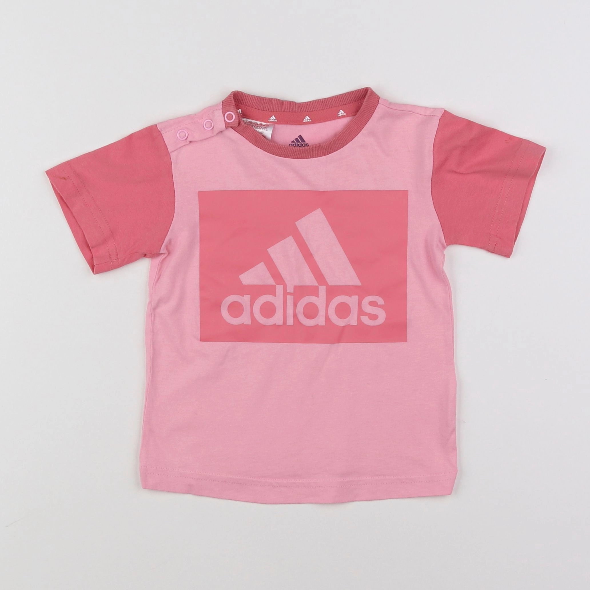 Adidas - tee-shirt rose - 9/12 mois