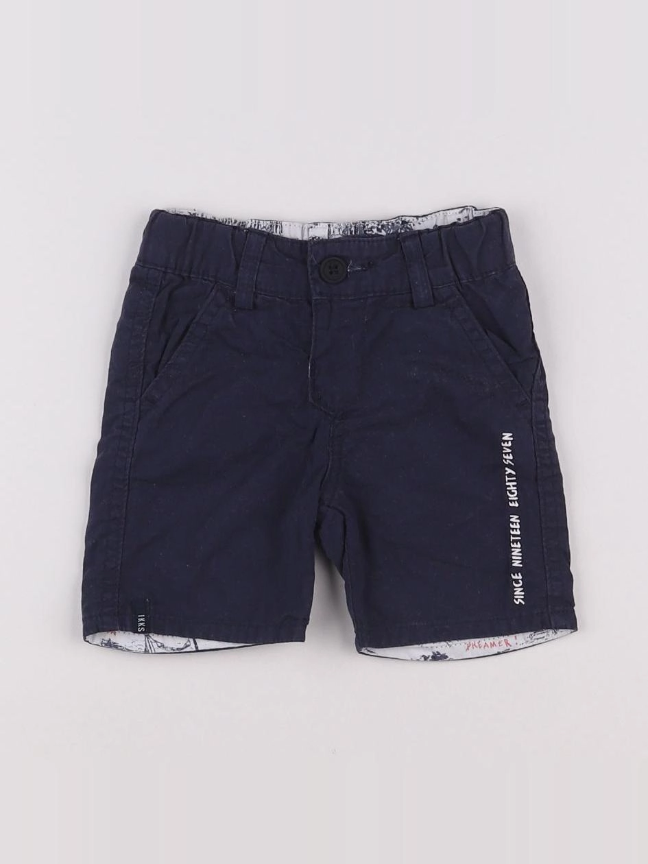 IKKS - short réversible bleu - 6 mois