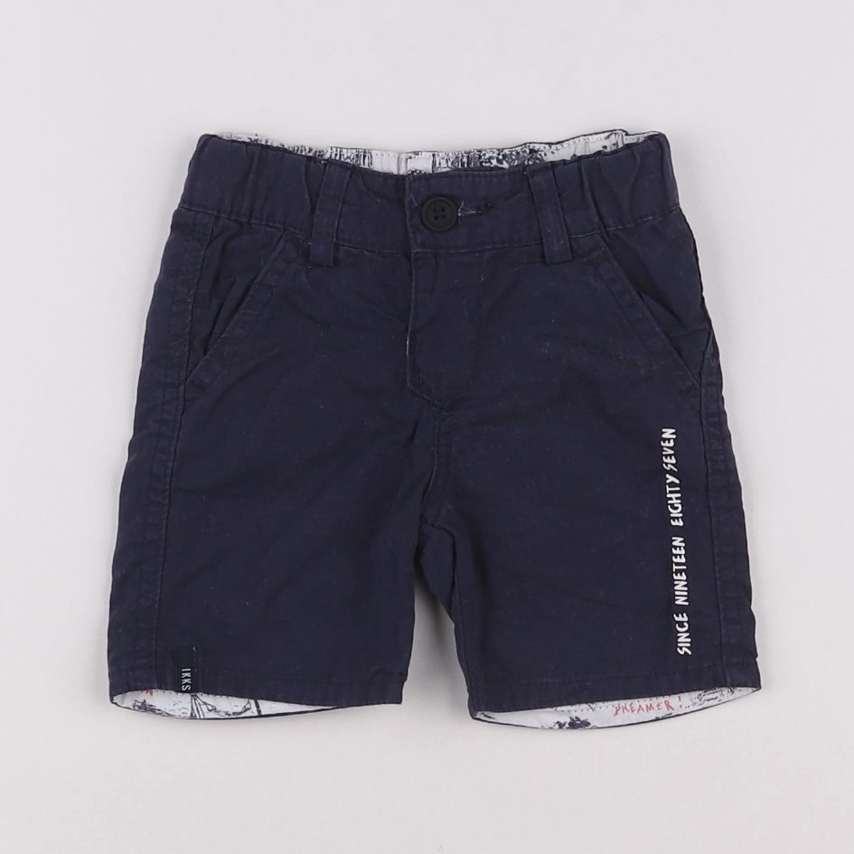 IKKS - short réversible bleu - 6 mois