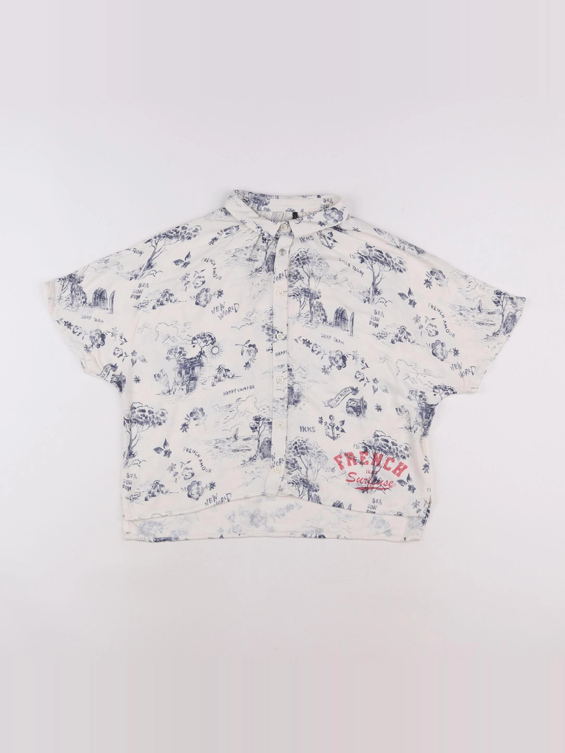 IKKS - chemise bleu - 10 ans