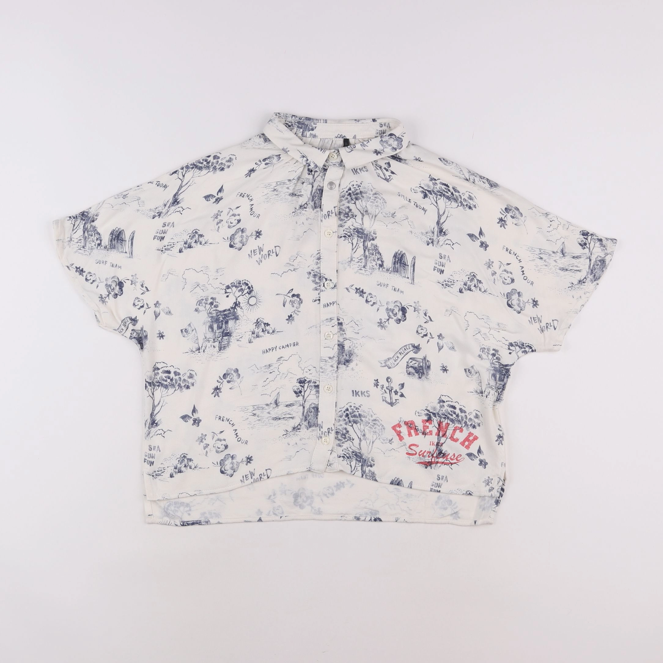 IKKS - chemise bleu - 10 ans