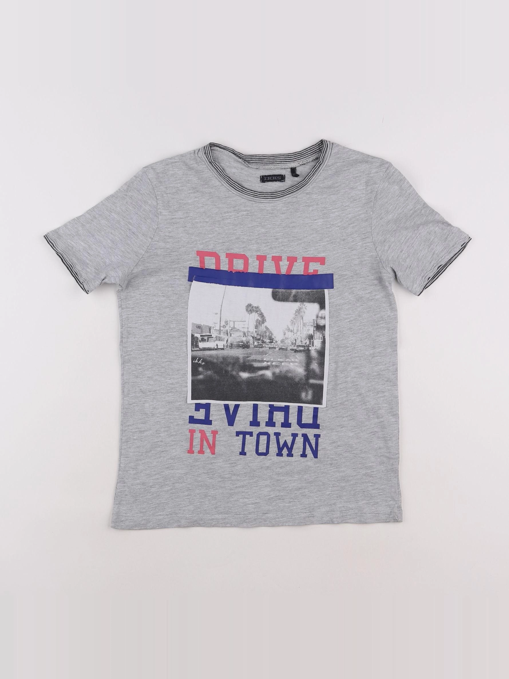 IKKS - tee-shirt gris - 10 ans