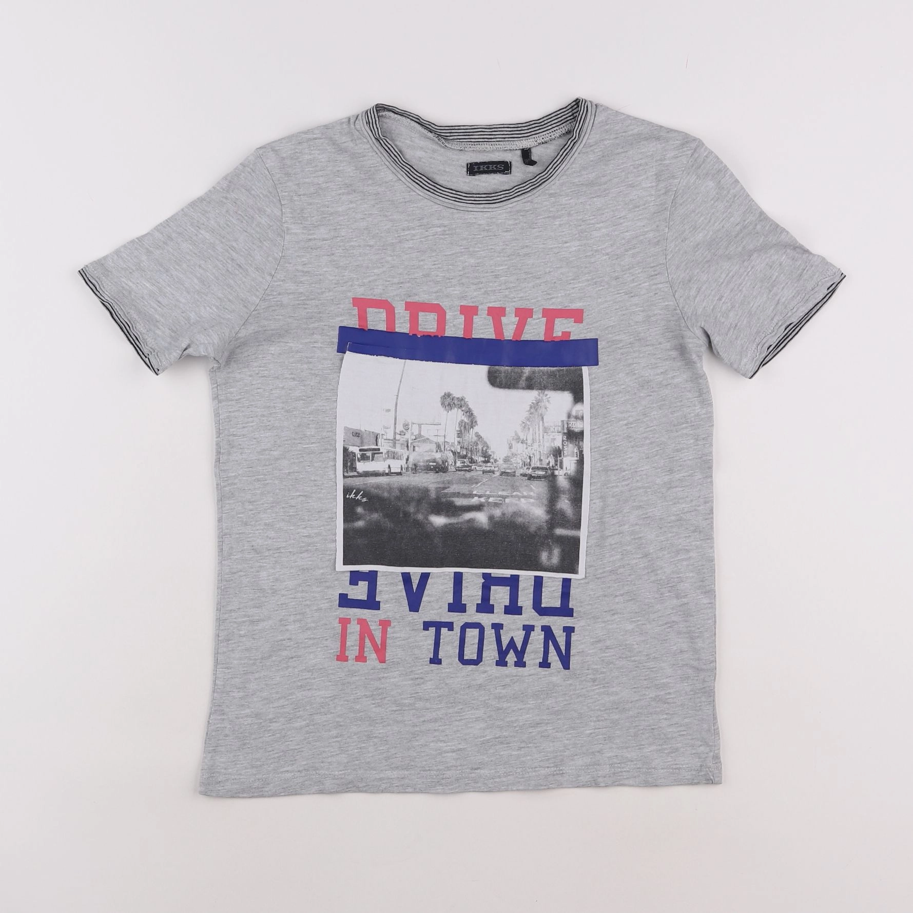 IKKS - tee-shirt gris - 10 ans