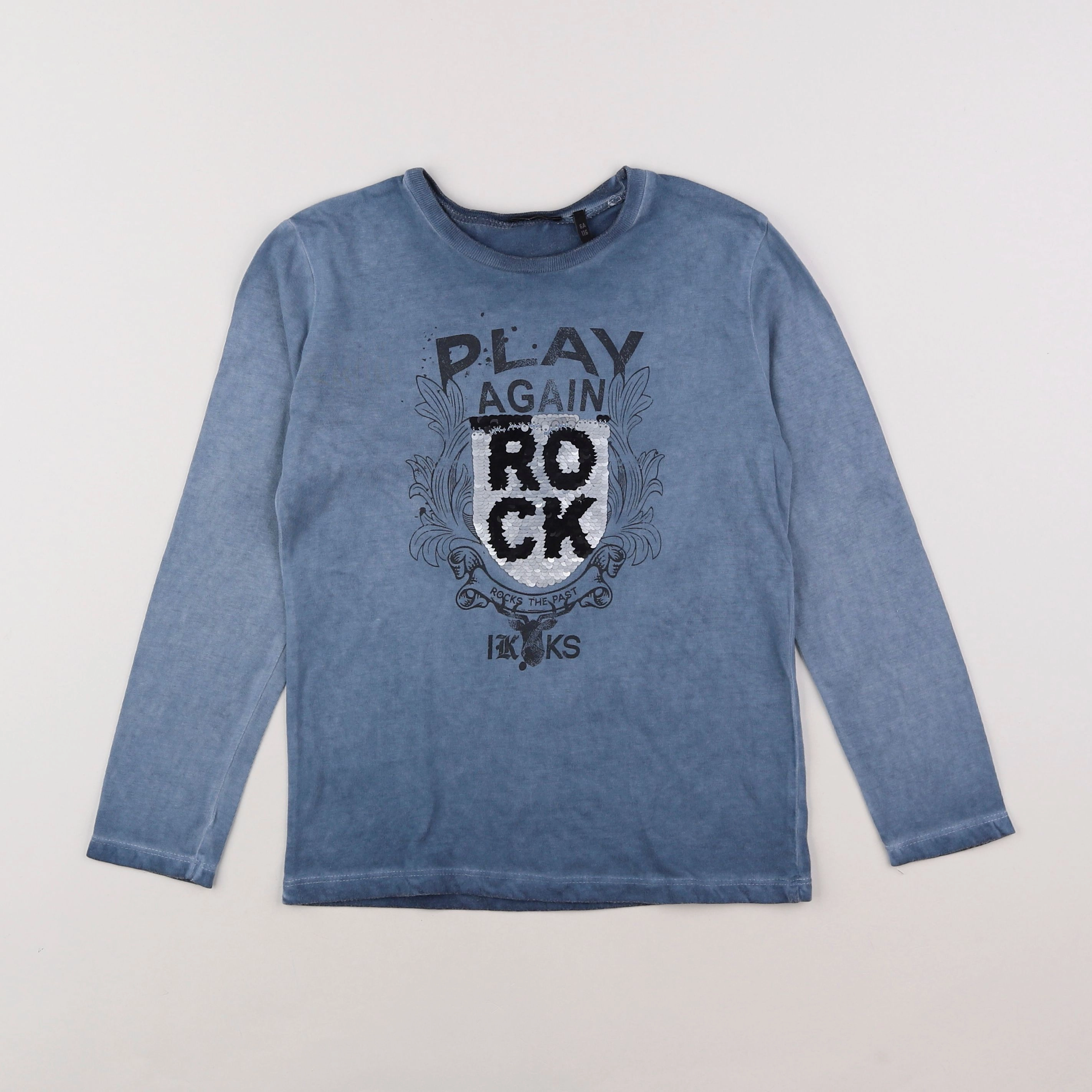 IKKS - tee-shirt bleu - 6 ans