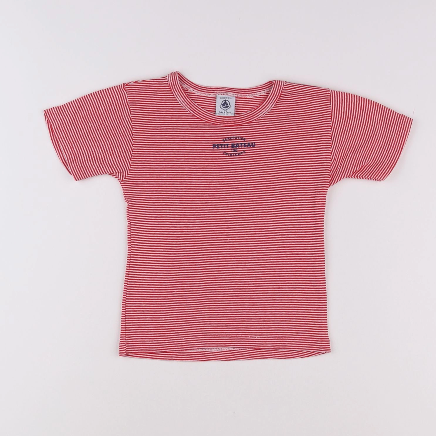 Petit Bateau - maillot de corps rouge - 3 ans