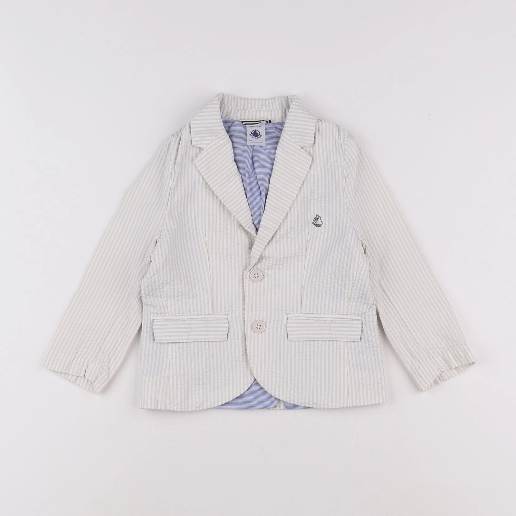 Petit Bateau - veste beige, blanc - 3 ans