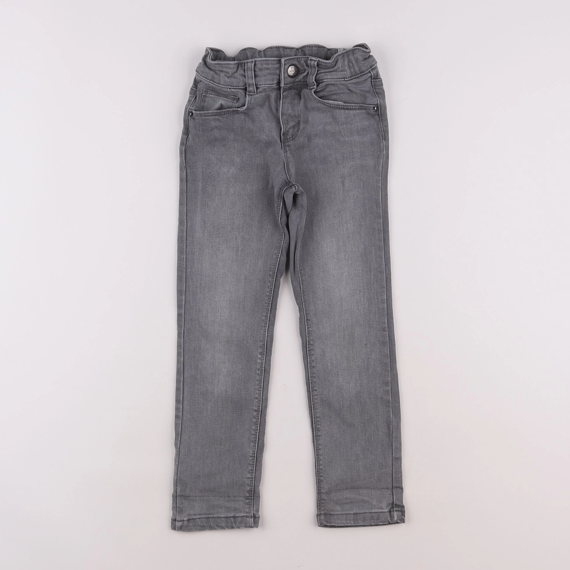 IKKS - jean gris - 8/9 ans