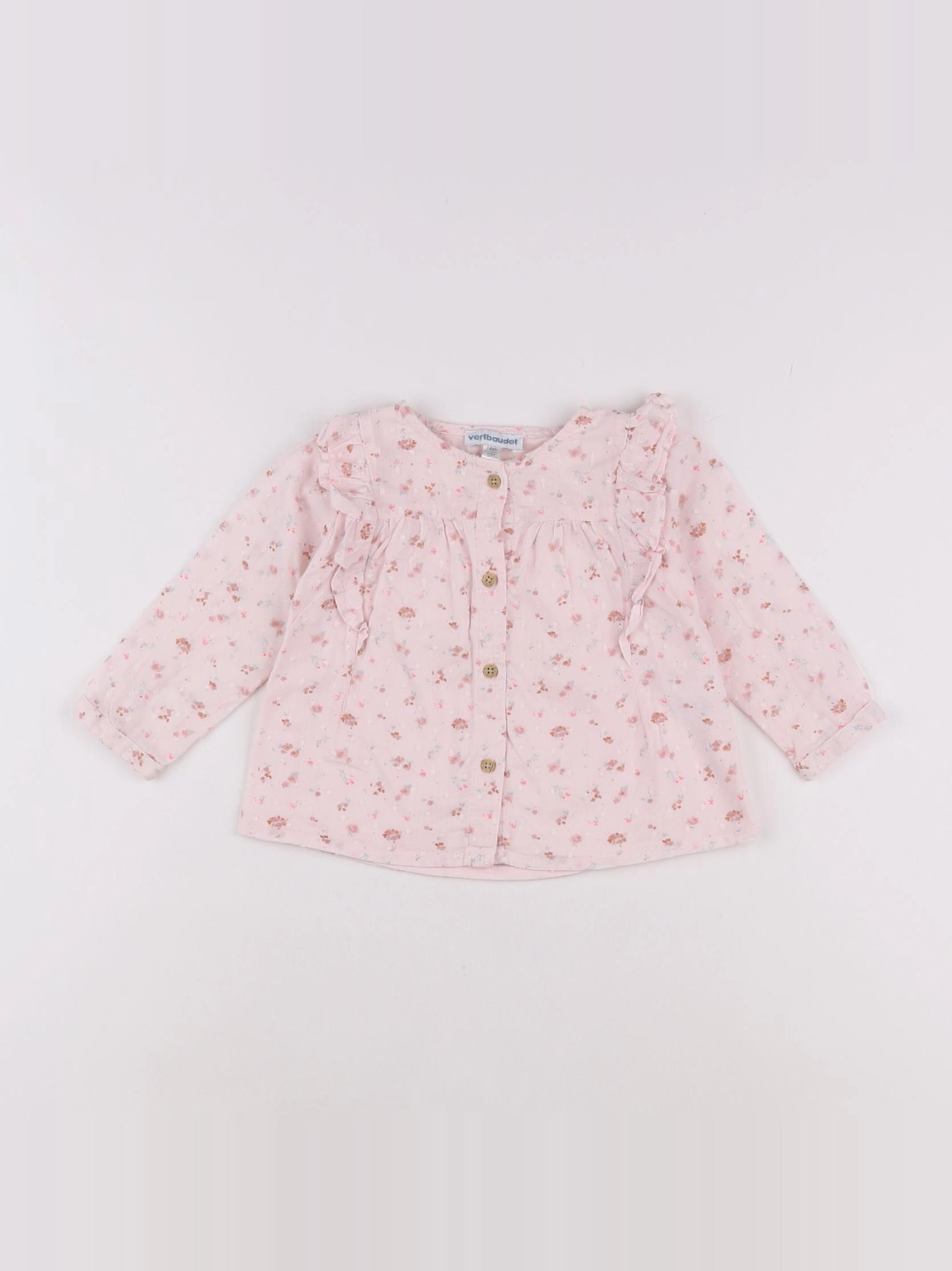 Vertbaudet - blouse rose - 12 mois