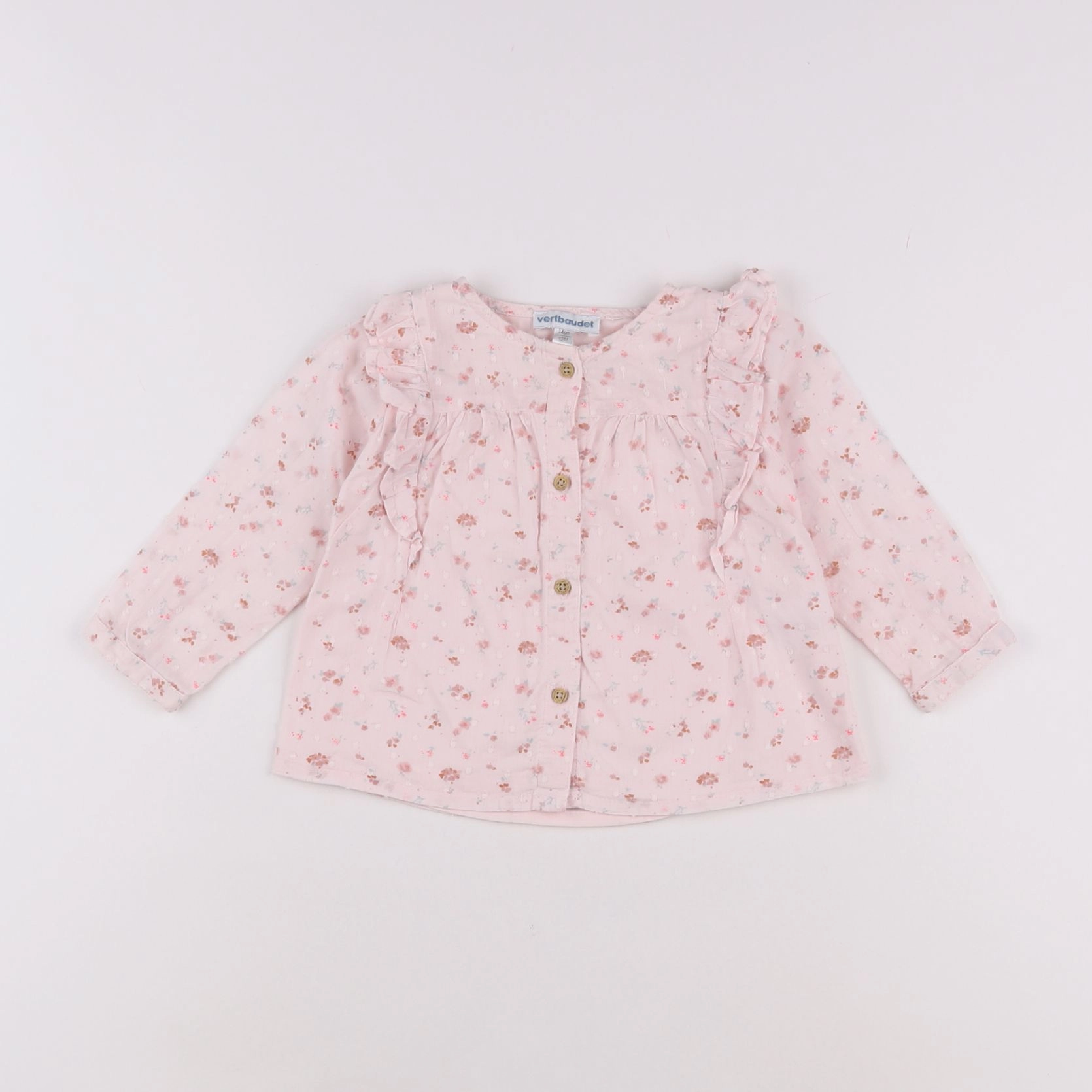 Vertbaudet - blouse rose - 12 mois