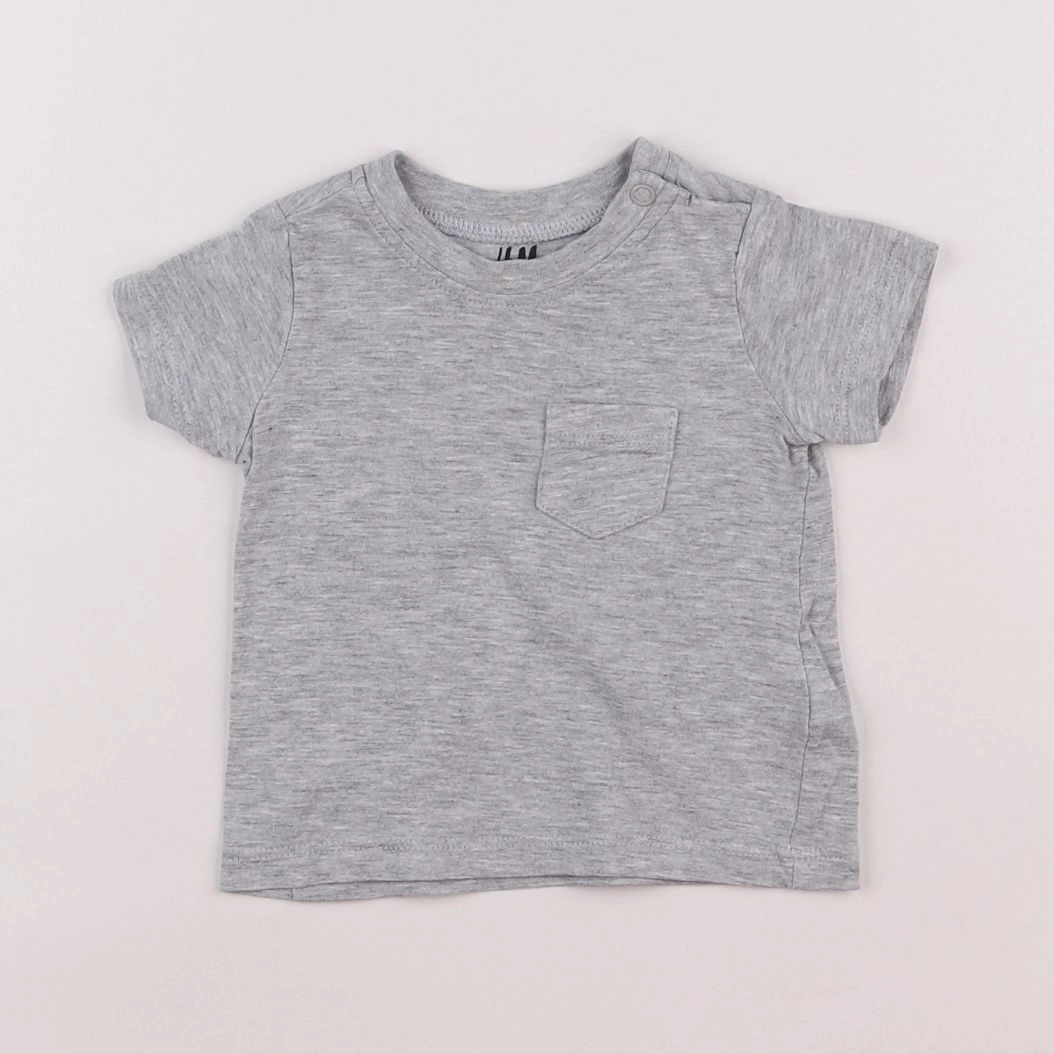 H&M - tee-shirt gris - 1 mois