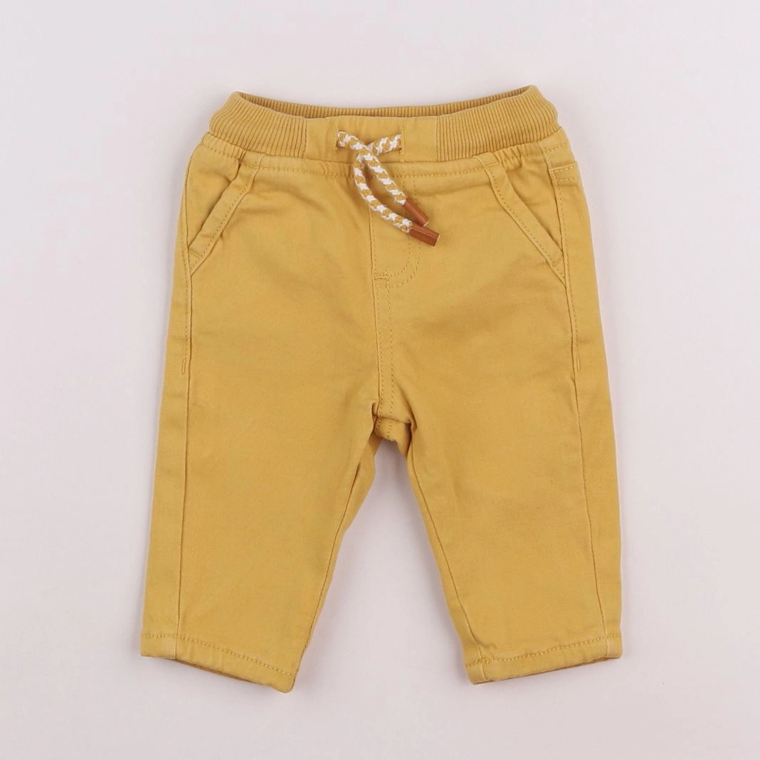 Vertbaudet - pantalon jaune - 3 mois