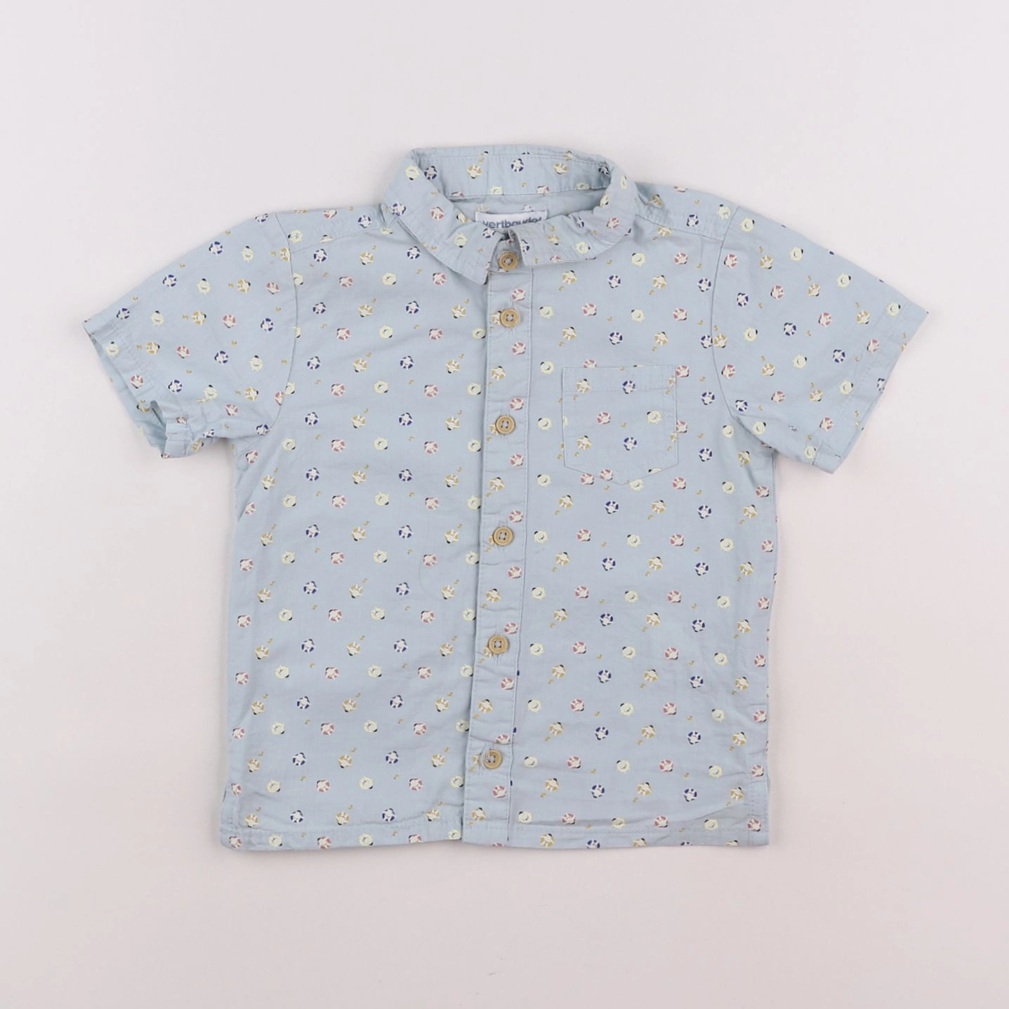 Vertbaudet - chemise bleu - 2 ans