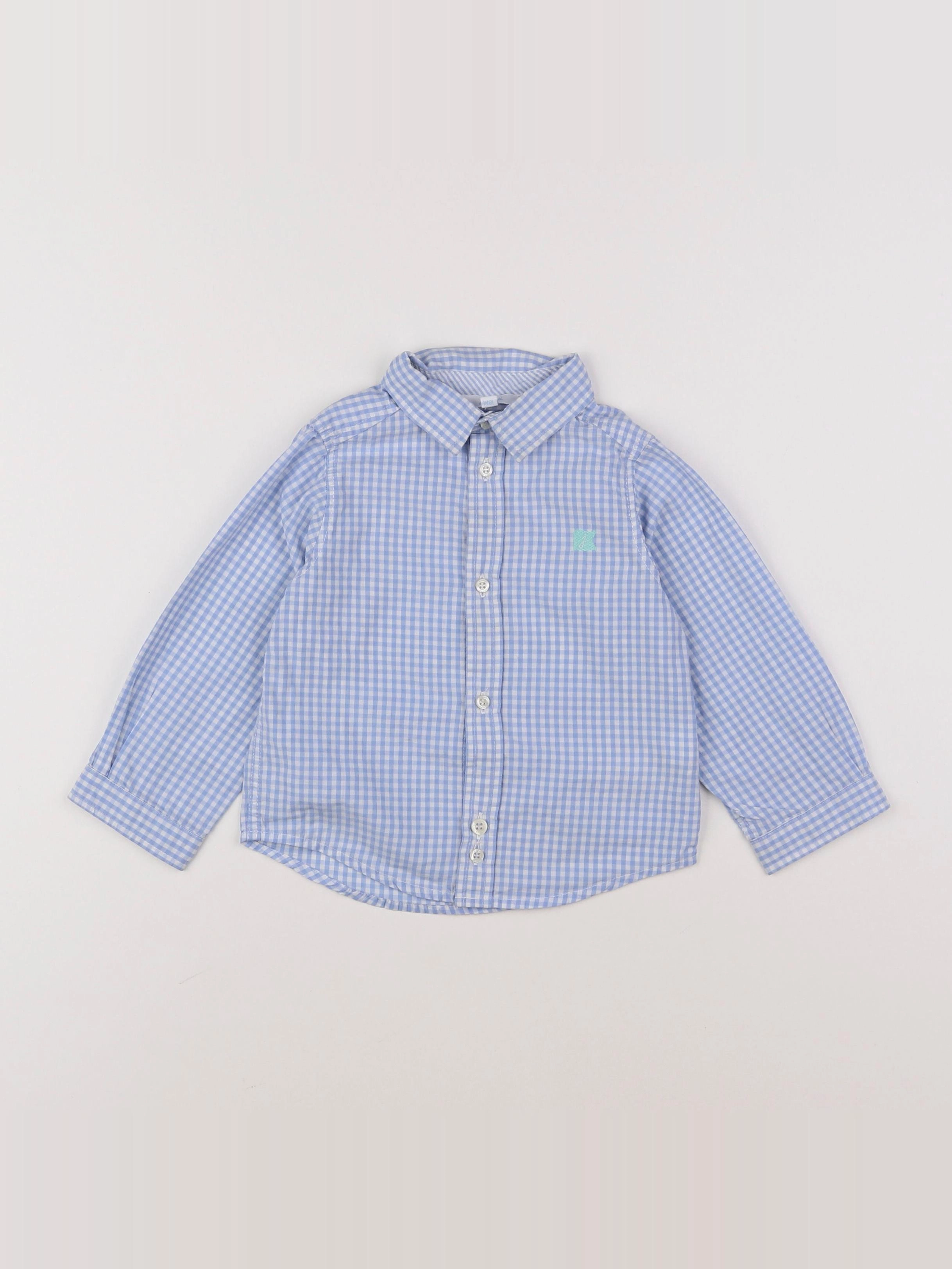 Jacadi - chemise bleu, blanc - 18 mois