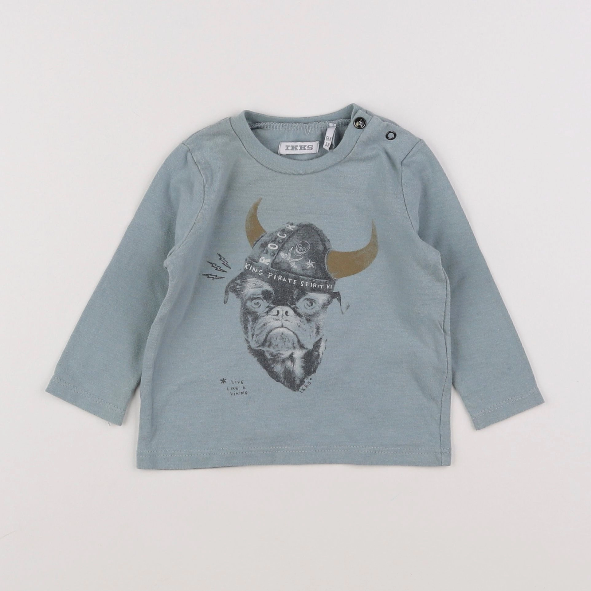 IKKS - tee-shirt bleu - 6 mois