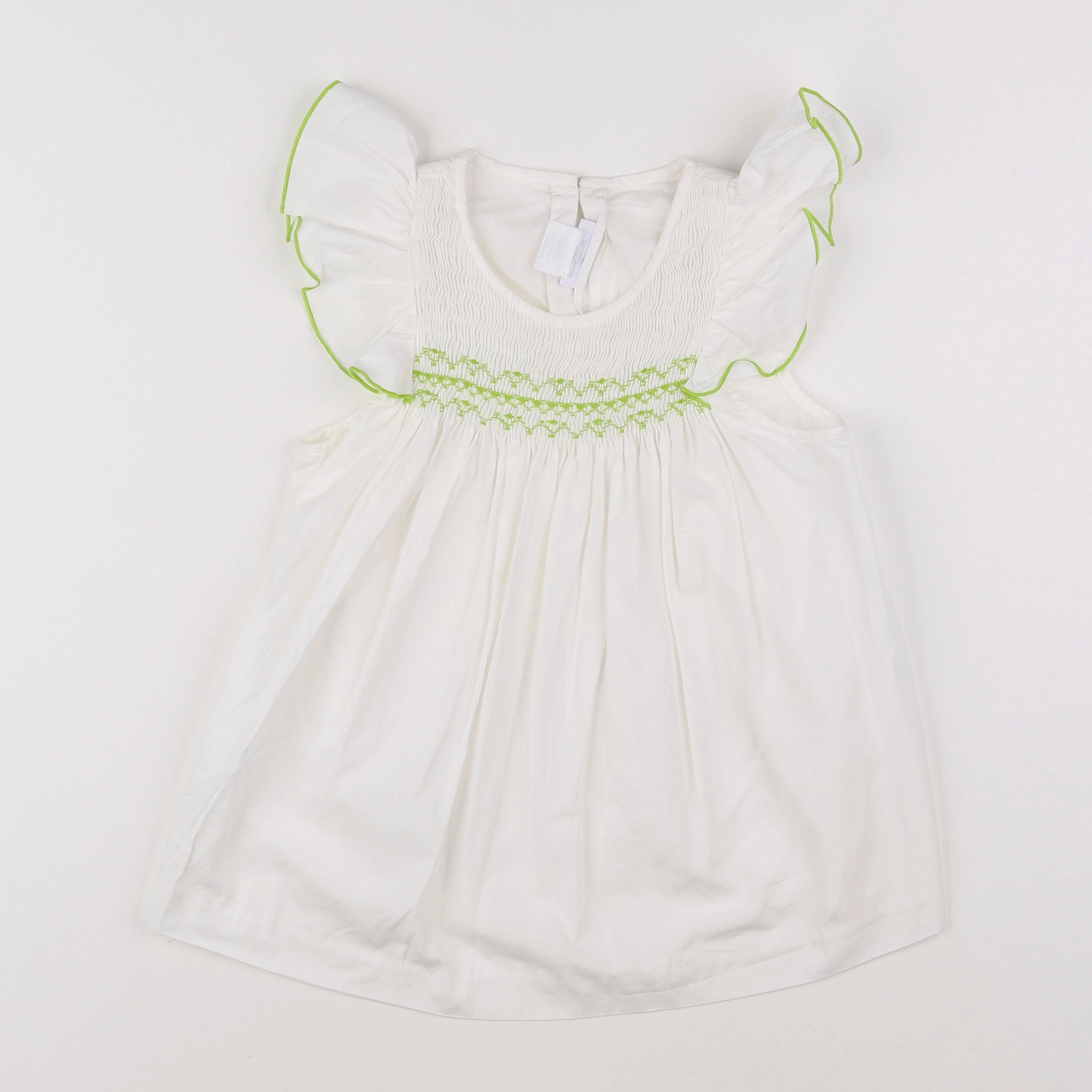 Jacadi - blouse blanc, vert - 8 ans