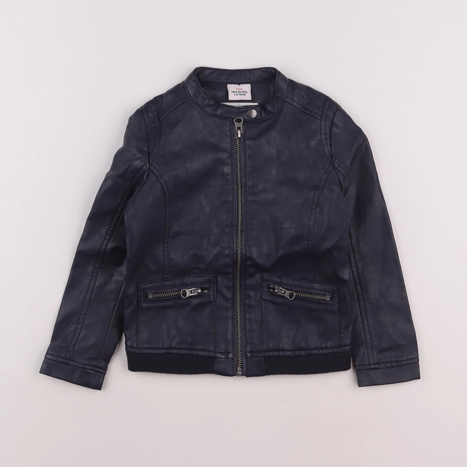 Tape à l'oeil - veste simili cuir noir - 4 ans