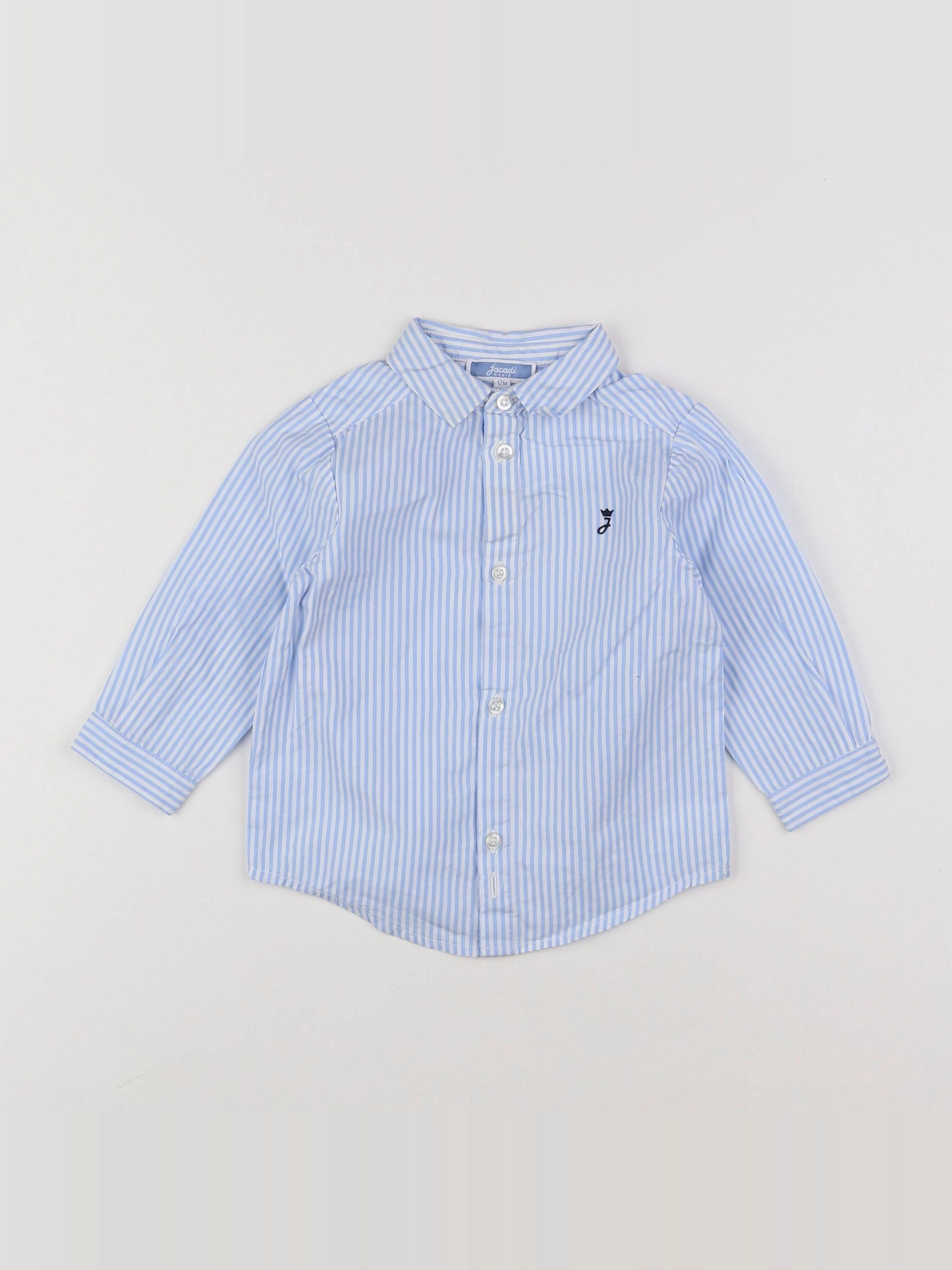 Jacadi - chemise bleu, blanc - 12 mois