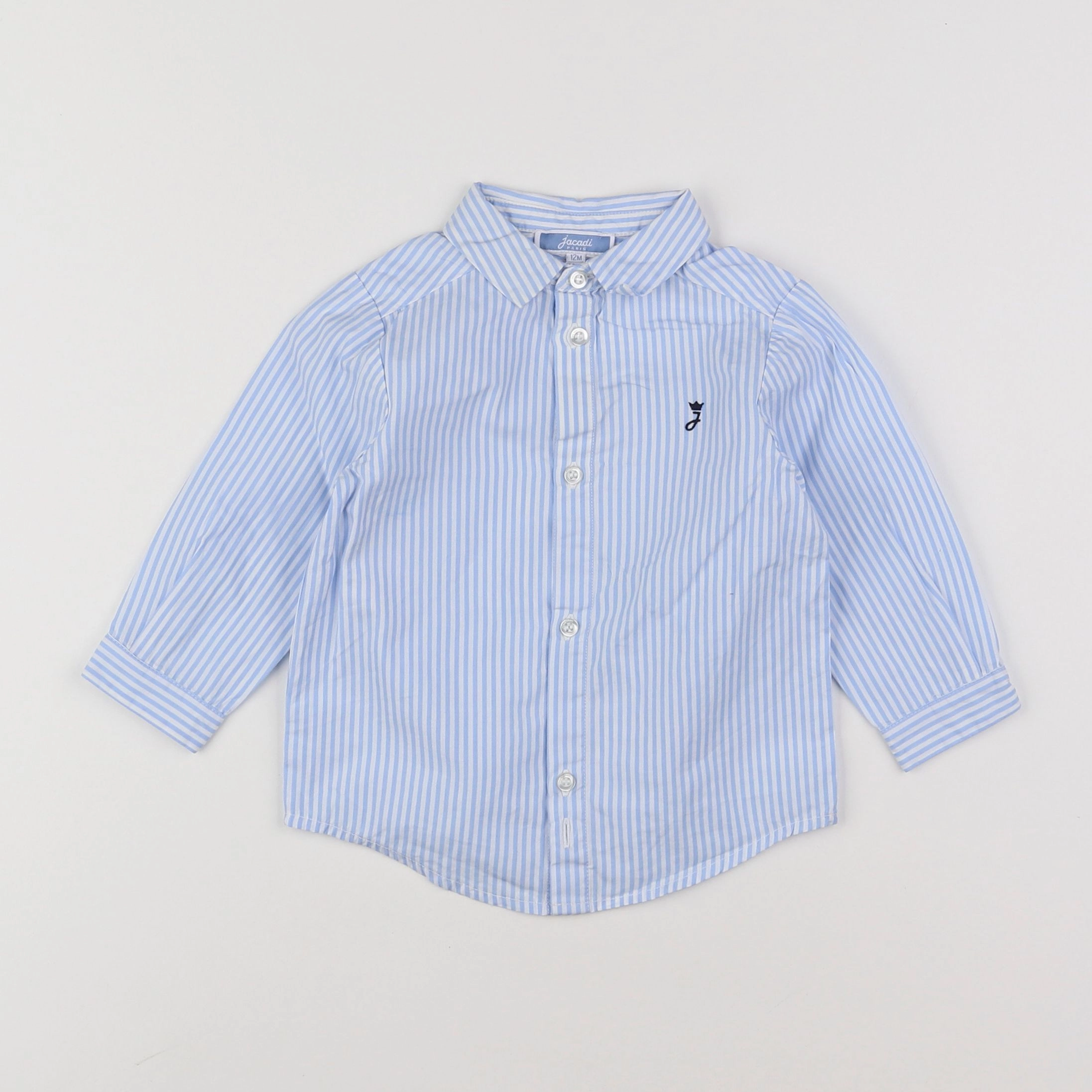 Jacadi - chemise bleu, blanc - 12 mois