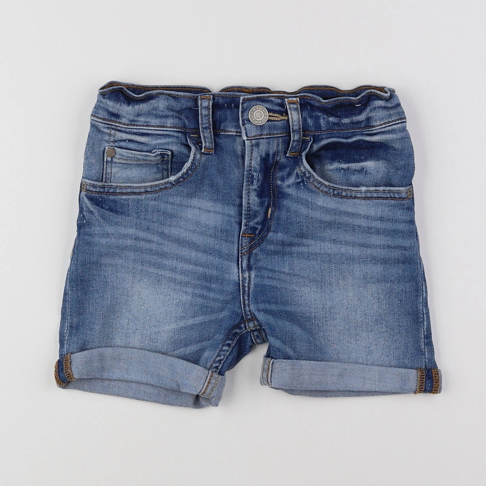 H&M - short bleu - 3/4 ans