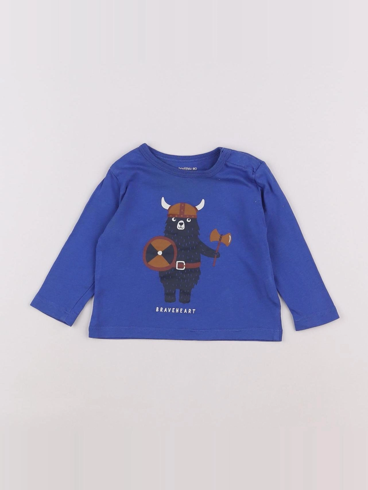 Boutchou - tee-shirt bleu - 6 mois