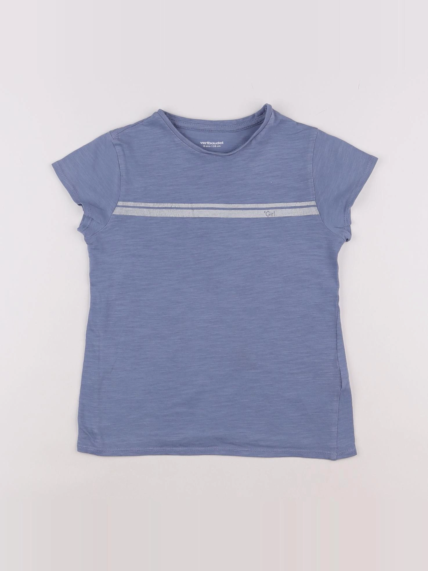 Vertbaudet - tee-shirt bleu - 8 ans