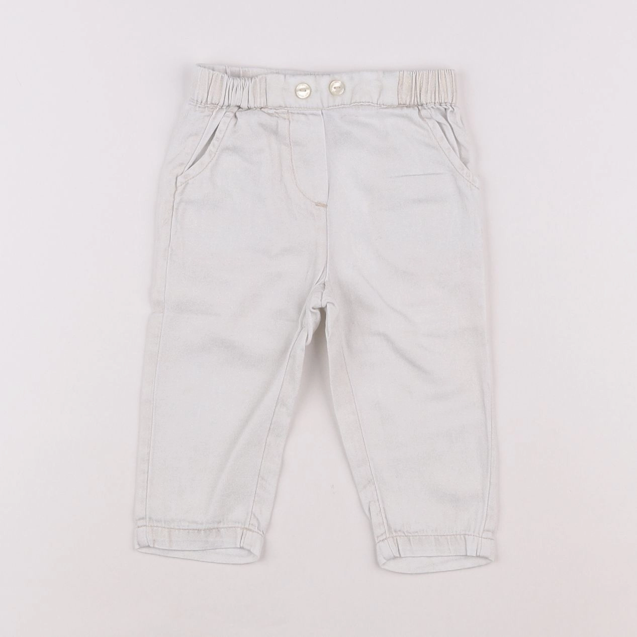 Vertbaudet - pantalon blanc - 12 mois