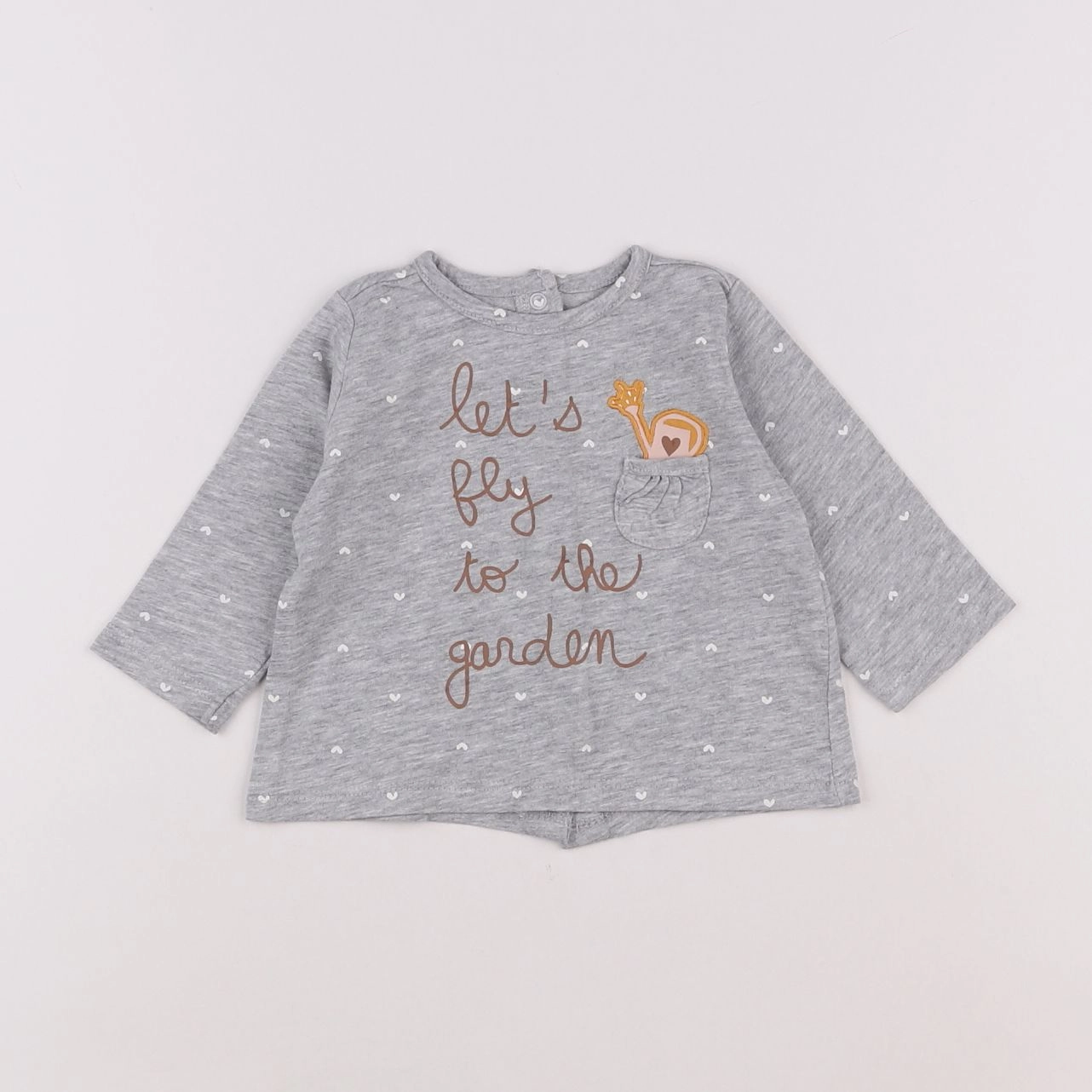 Vertbaudet - tee-shirt gris - 3 mois