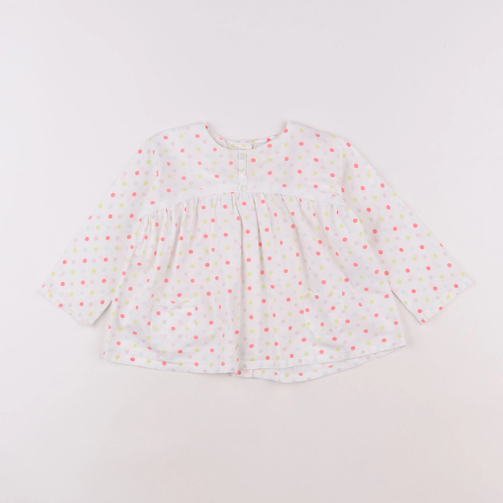 Vertbaudet - blouse multicolore - 12 mois