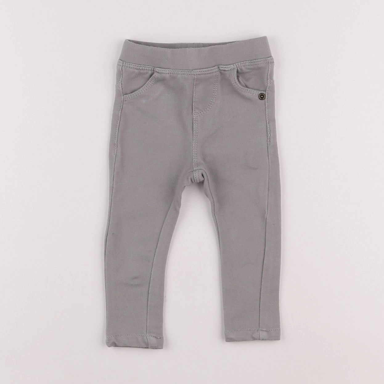 Vertbaudet - jegging gris - 6 mois