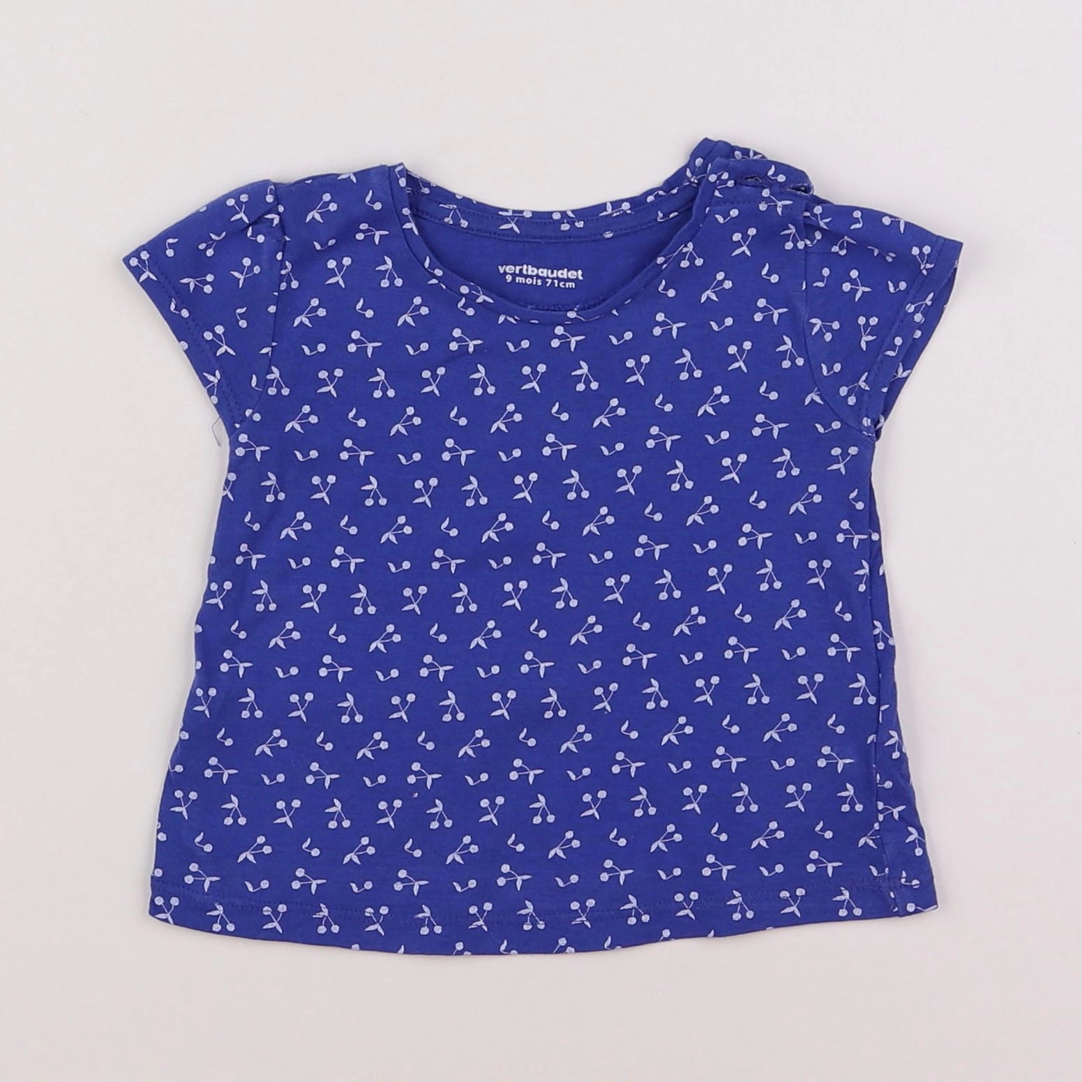 Vertbaudet - tee-shirt bleu - 9 mois