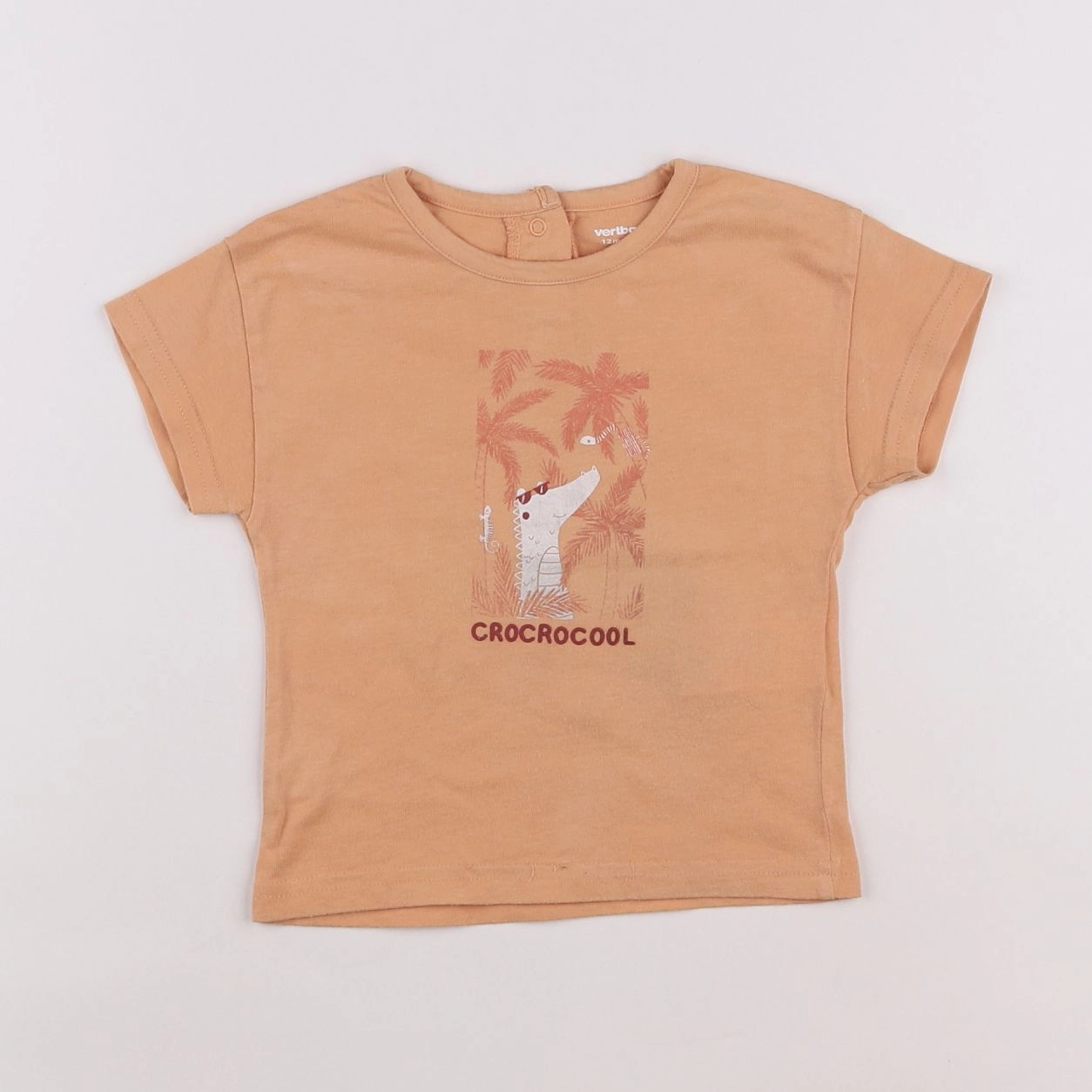 Vertbaudet - tee-shirt orange - 12 mois