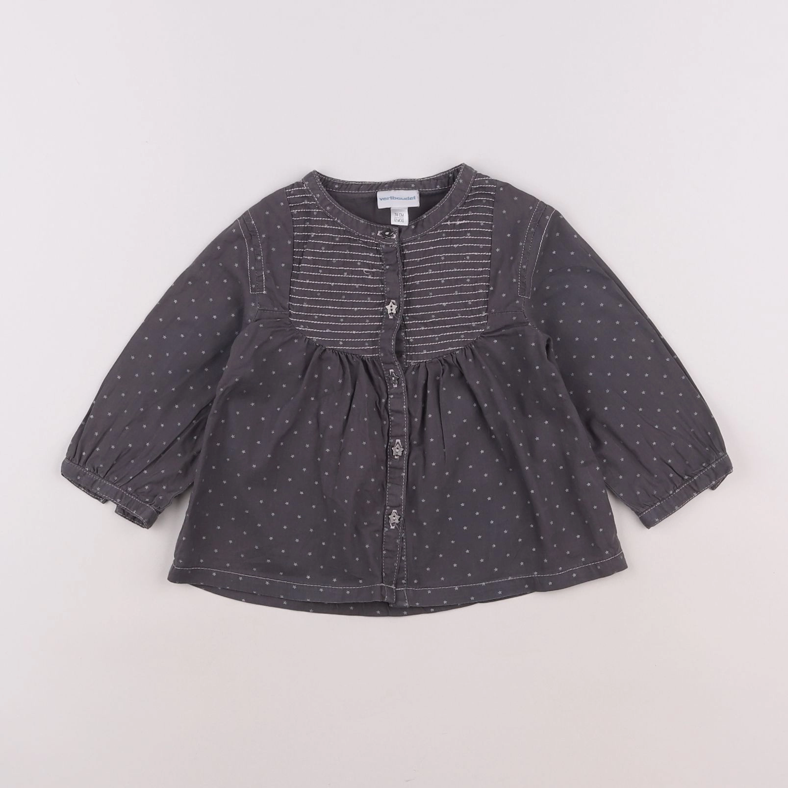 Vertbaudet - blouse gris - 12 mois