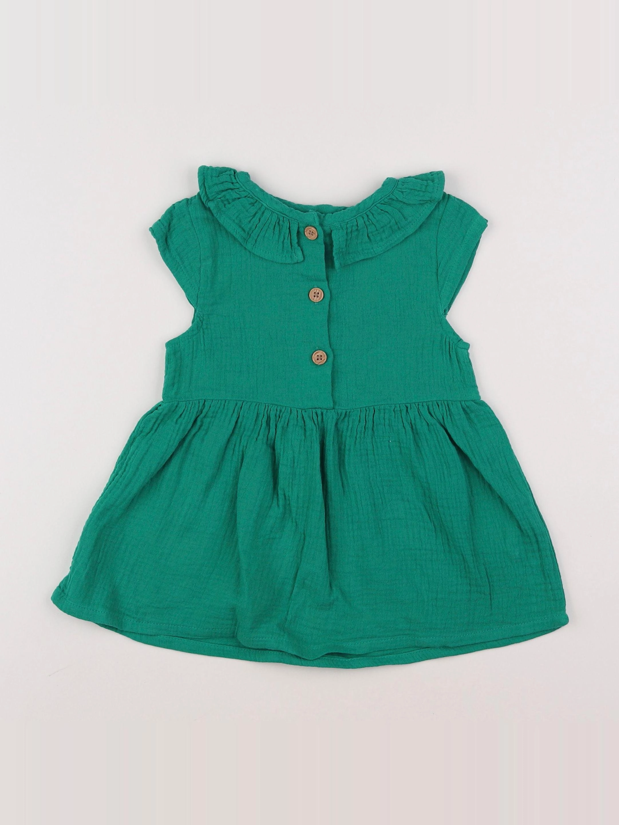 Vertbaudet - robe vert - 18 mois