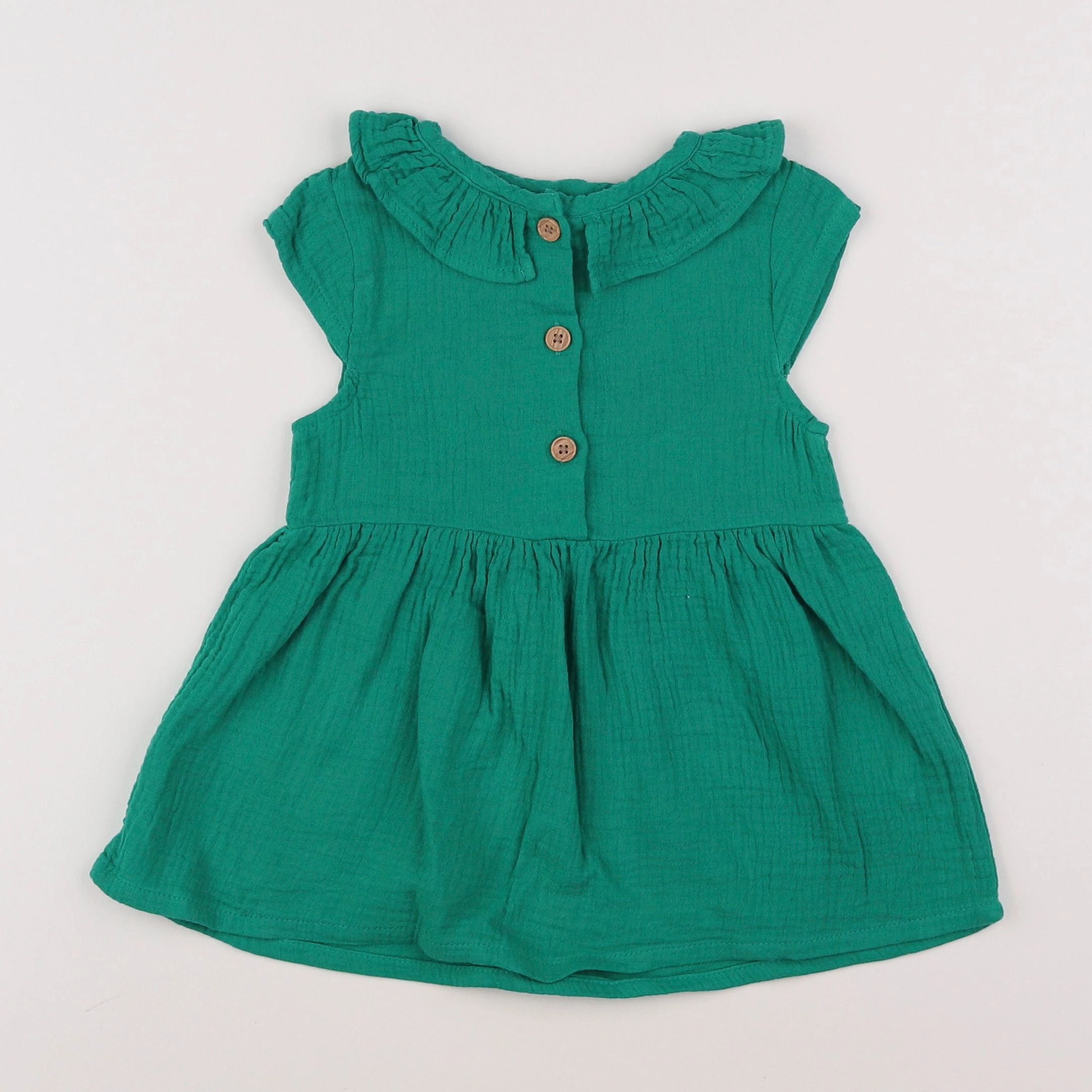 Vertbaudet - robe vert - 18 mois