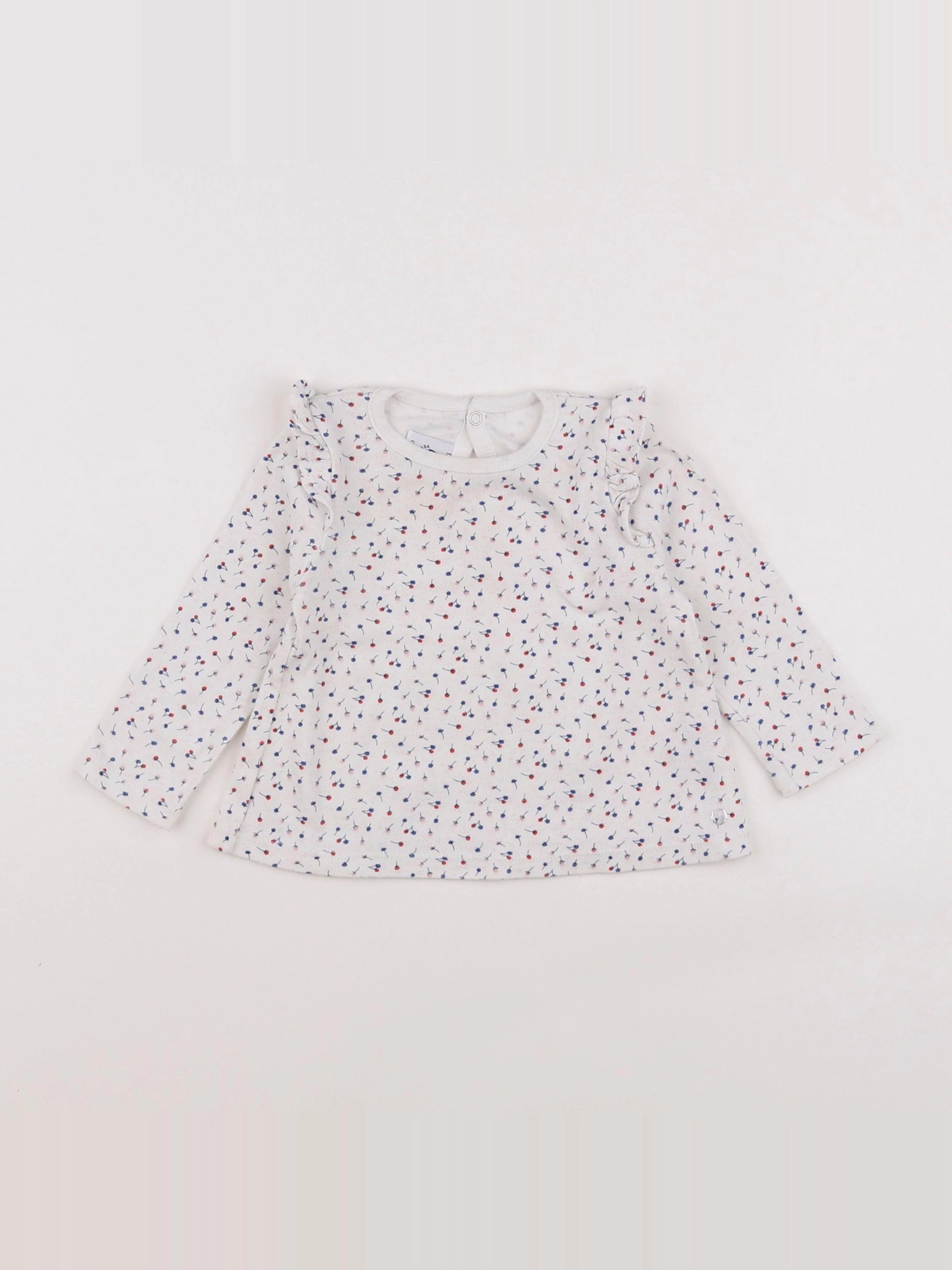 Petit Bateau - tee-shirt blanc - 12 mois