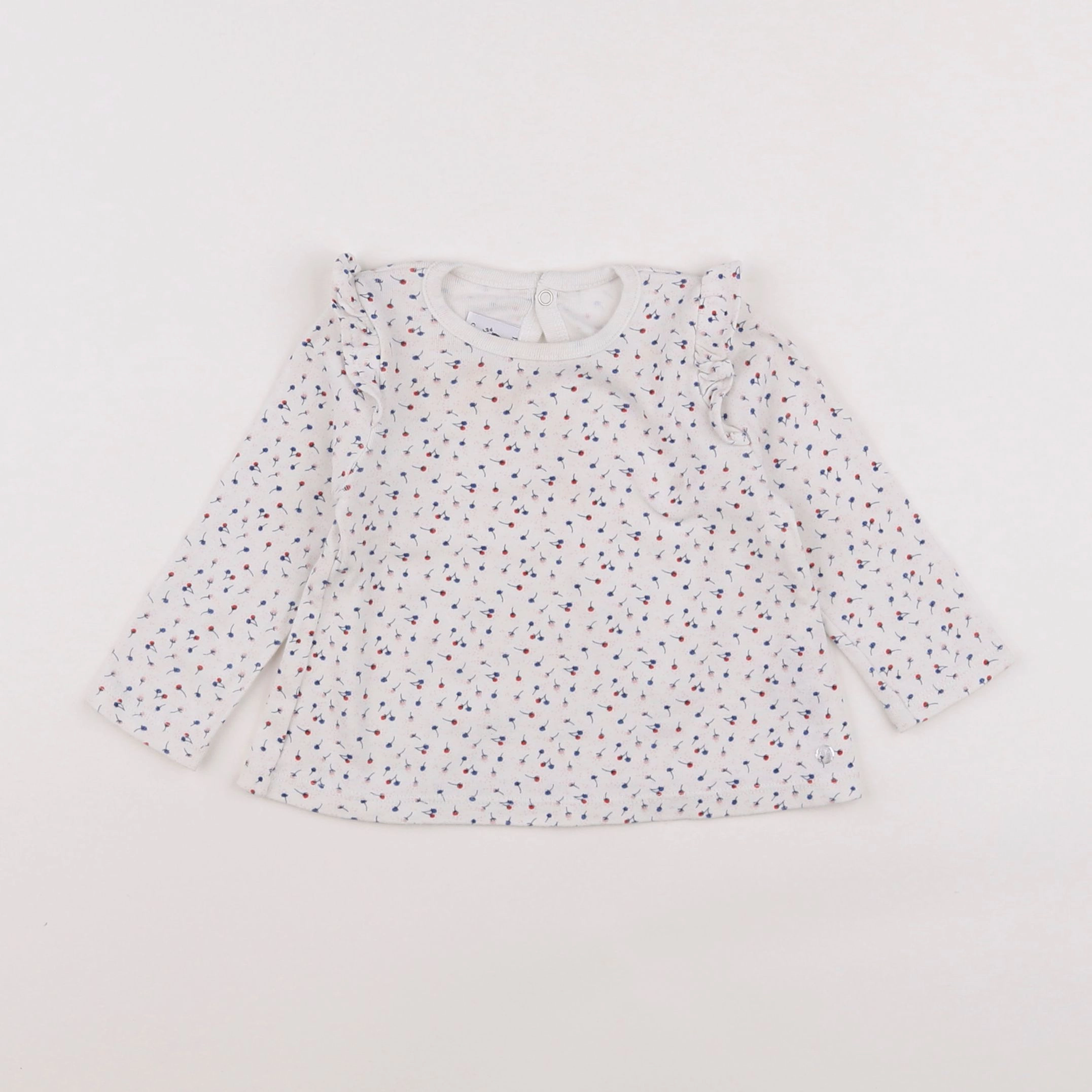 Petit Bateau - tee-shirt blanc - 12 mois