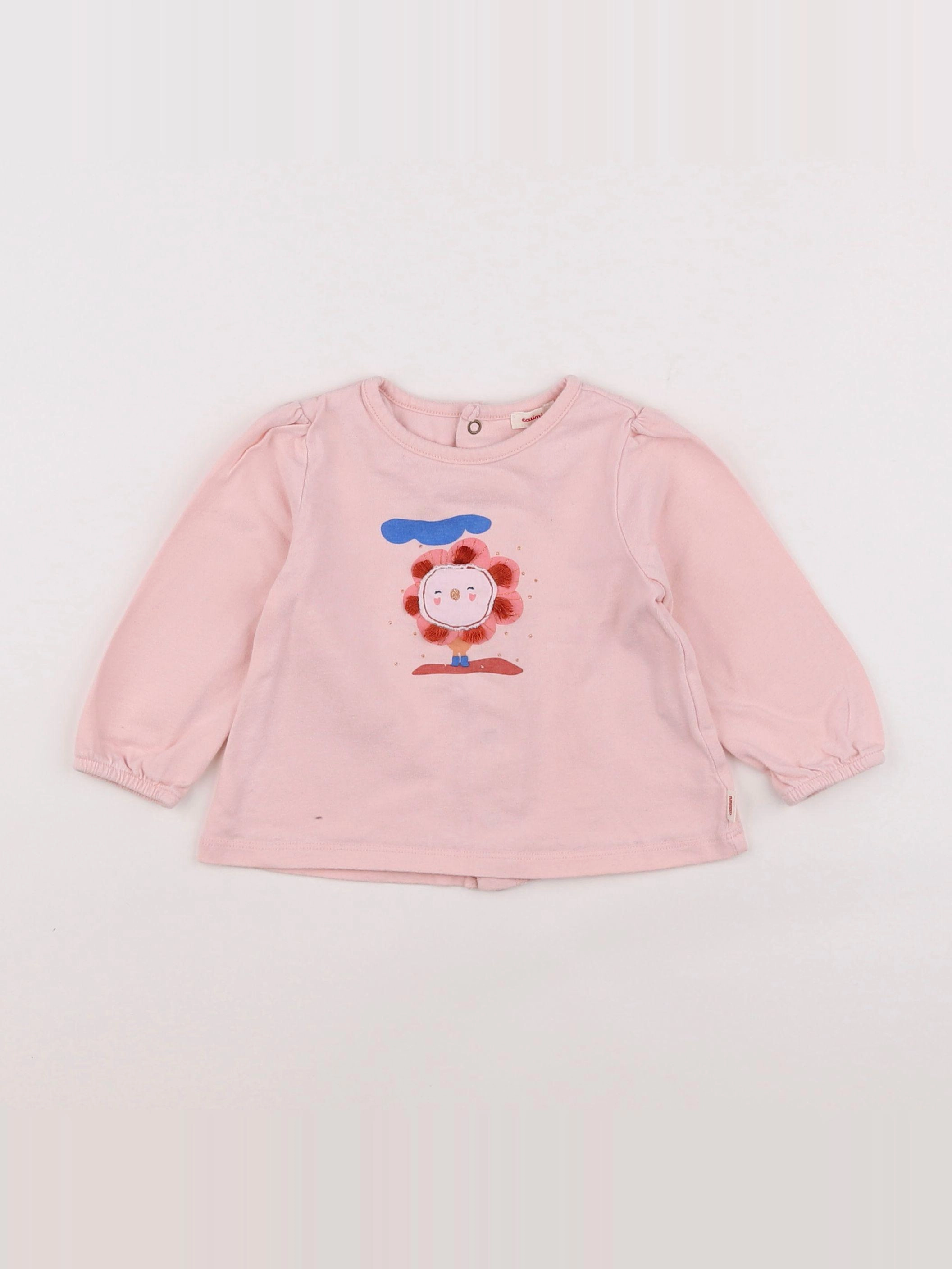 Catimini - tee-shirt rose - 12 mois