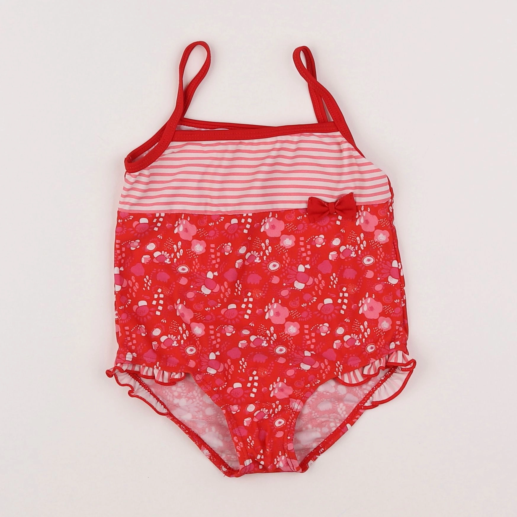 Vertbaudet - maillot de bain rouge - 3 ans