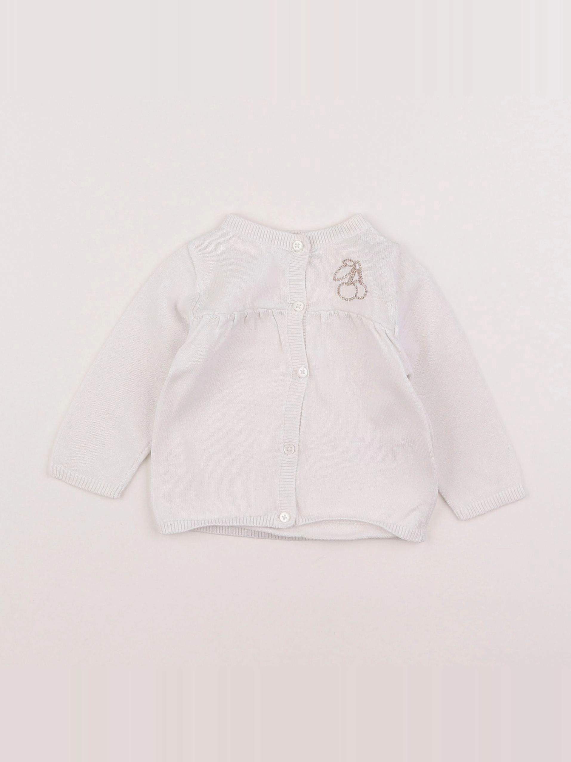 Vertbaudet - gilet blanc - 6 mois