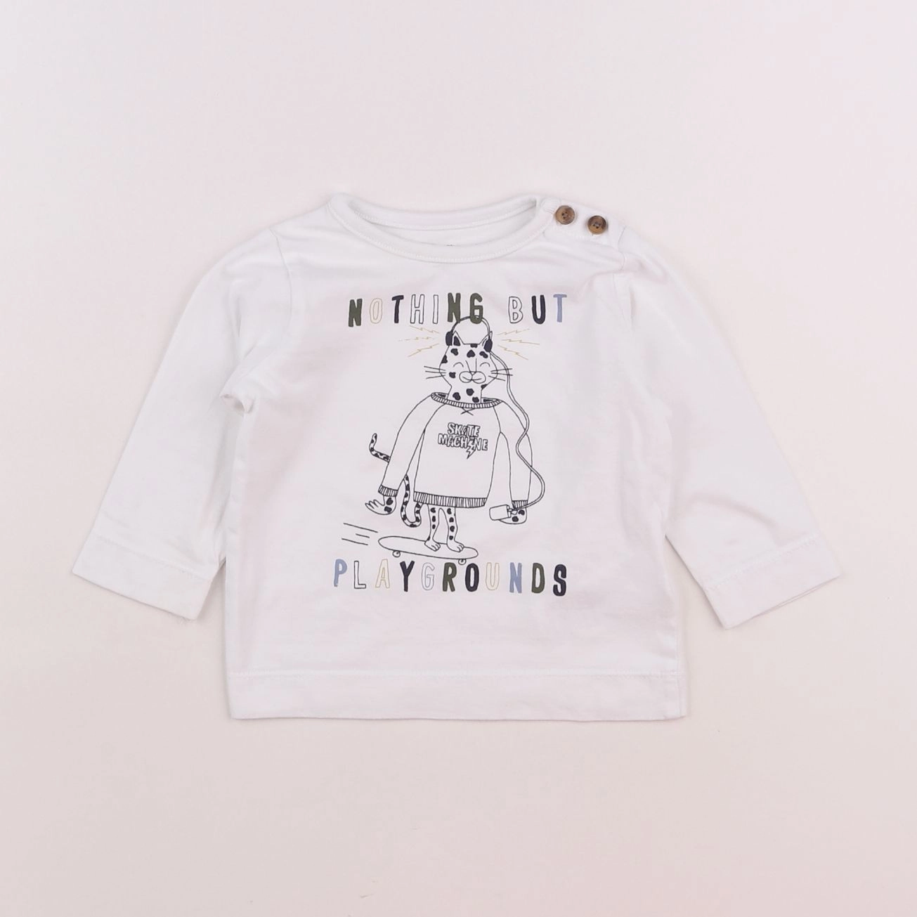 Vertbaudet - tee-shirt blanc - 6 mois