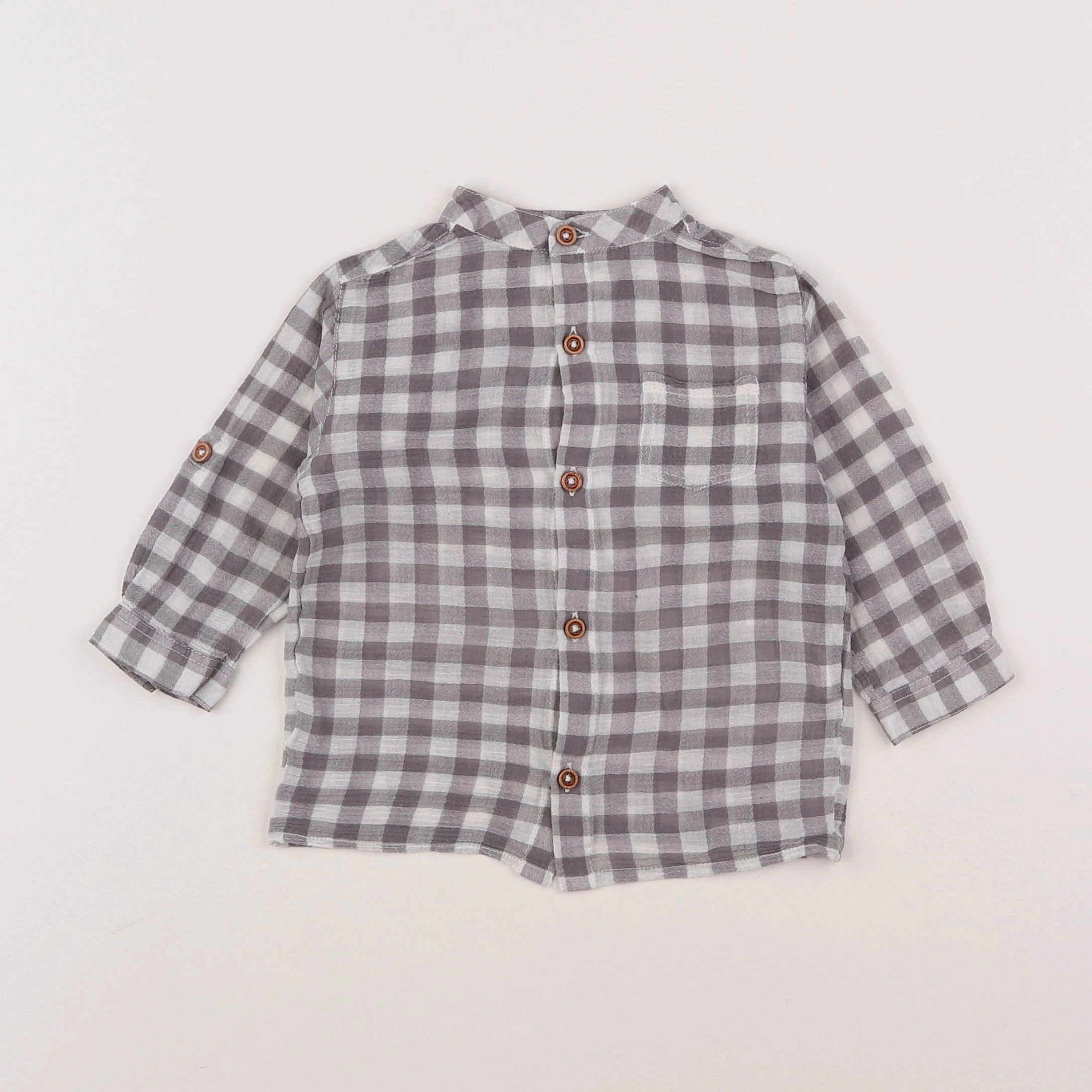 Boutchou - chemise gris - 12 mois