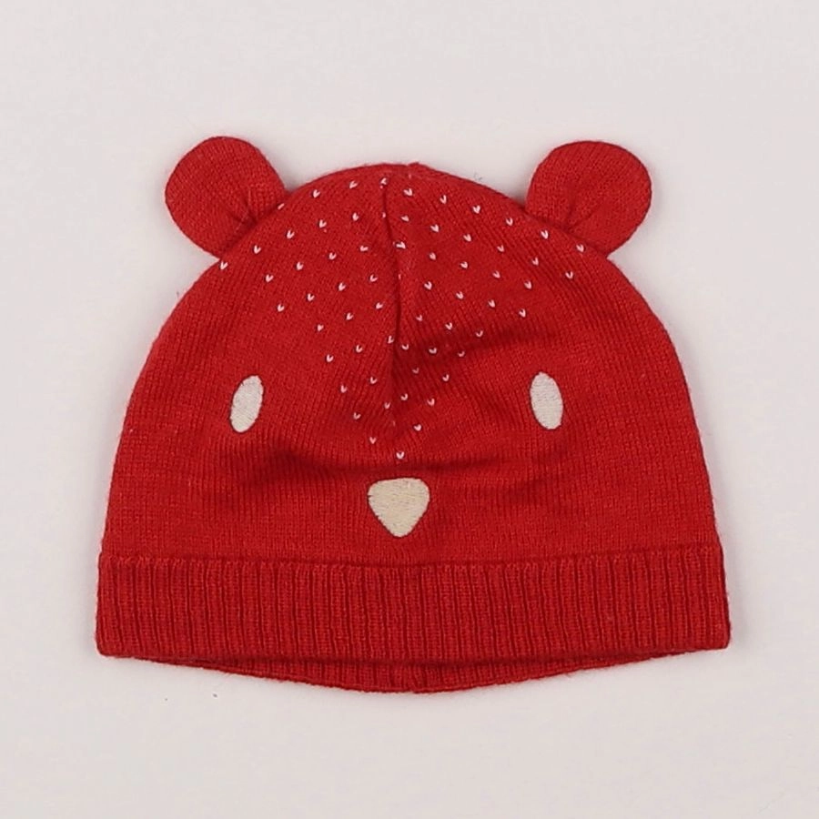 Petit Bateau - bonnet rouge - 3/6 mois